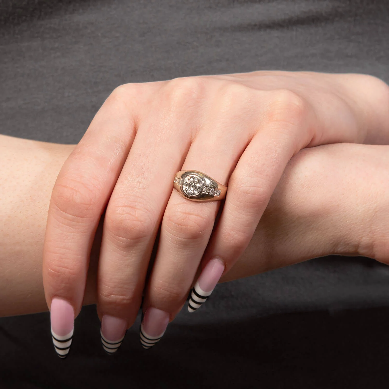 Edwardian Platinum Diamond Engagement Ring 1.65ct - Image 6