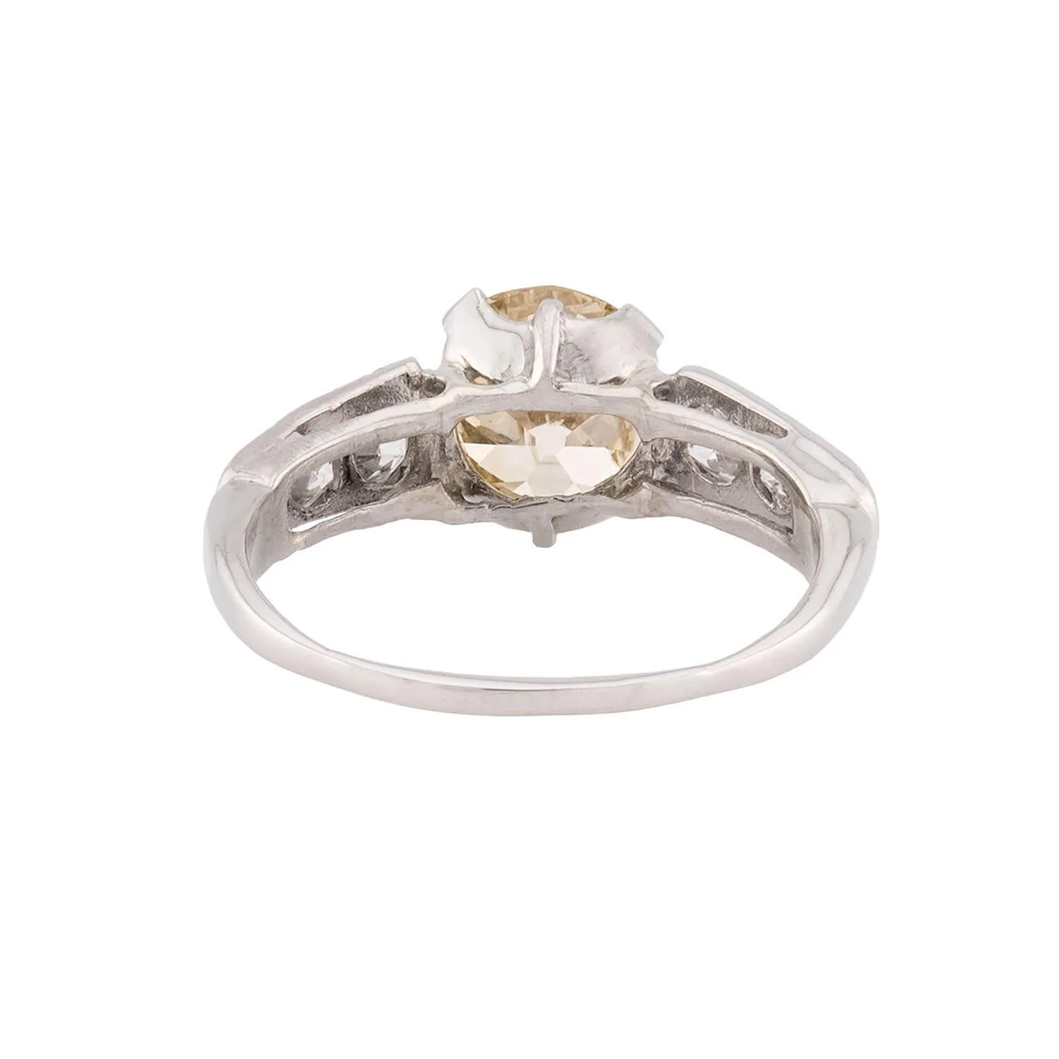 Edwardian Platinum Diamond Engagement Ring 1.70ct - Image 5