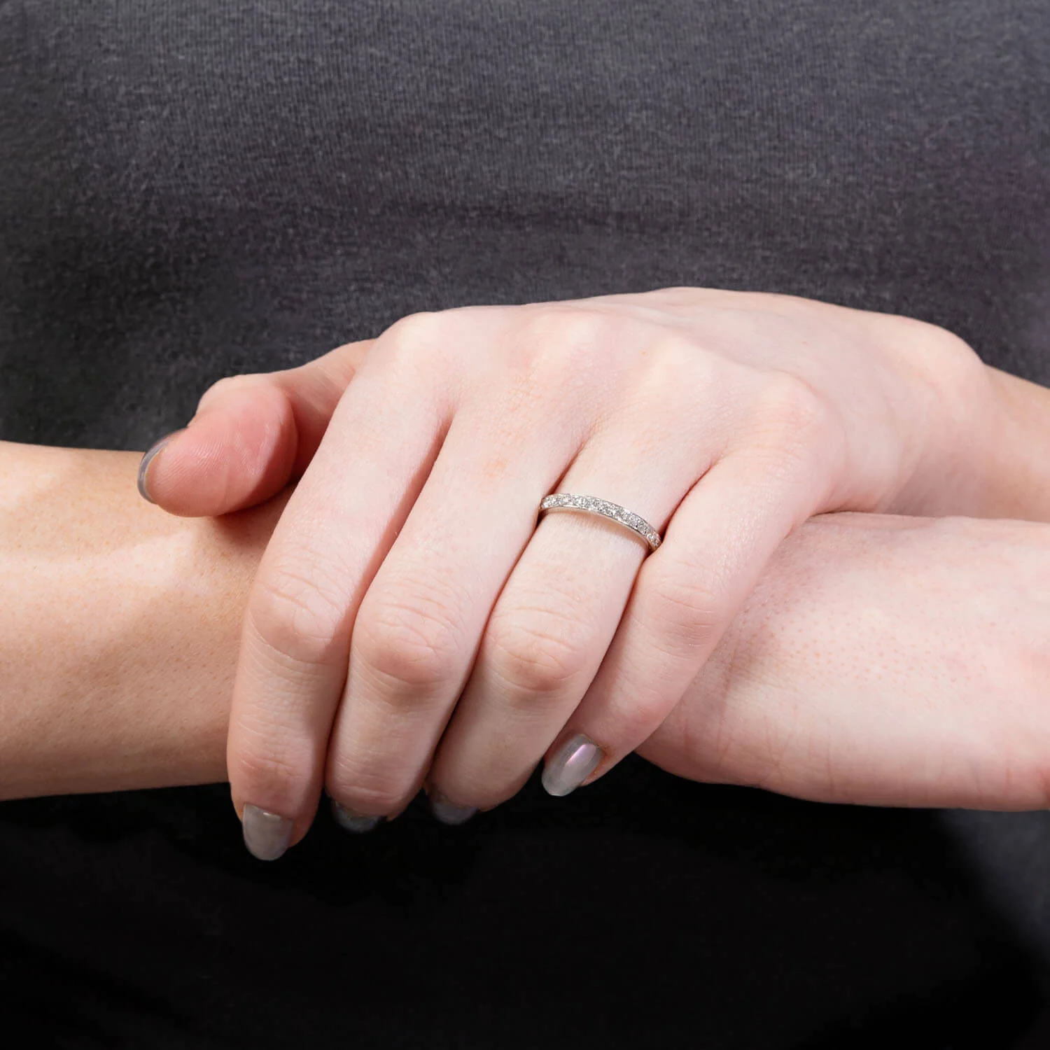 Edwardian Platinum Diamond Eternity Band - Image 5