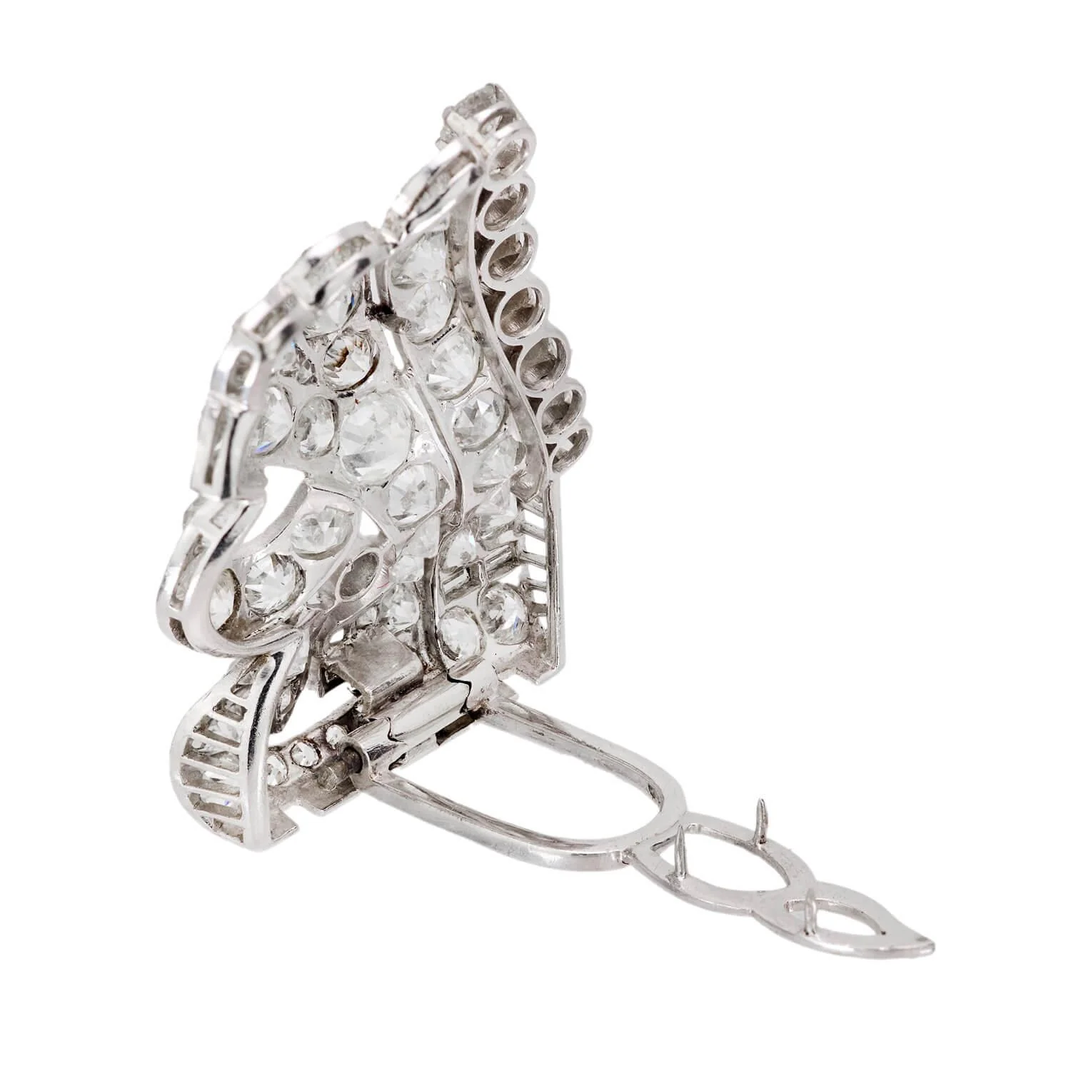 Edwardian Platinum Diamond Fur Clip - Image 2