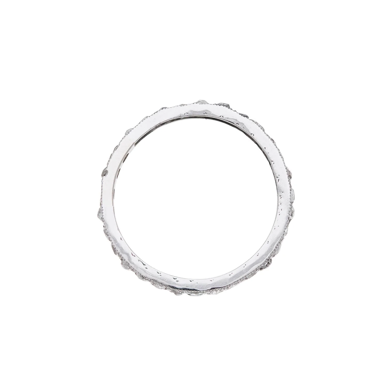 Edwardian Platinum & Rose Cut Diamond Eternity Band 0.90ctw - Image 2
