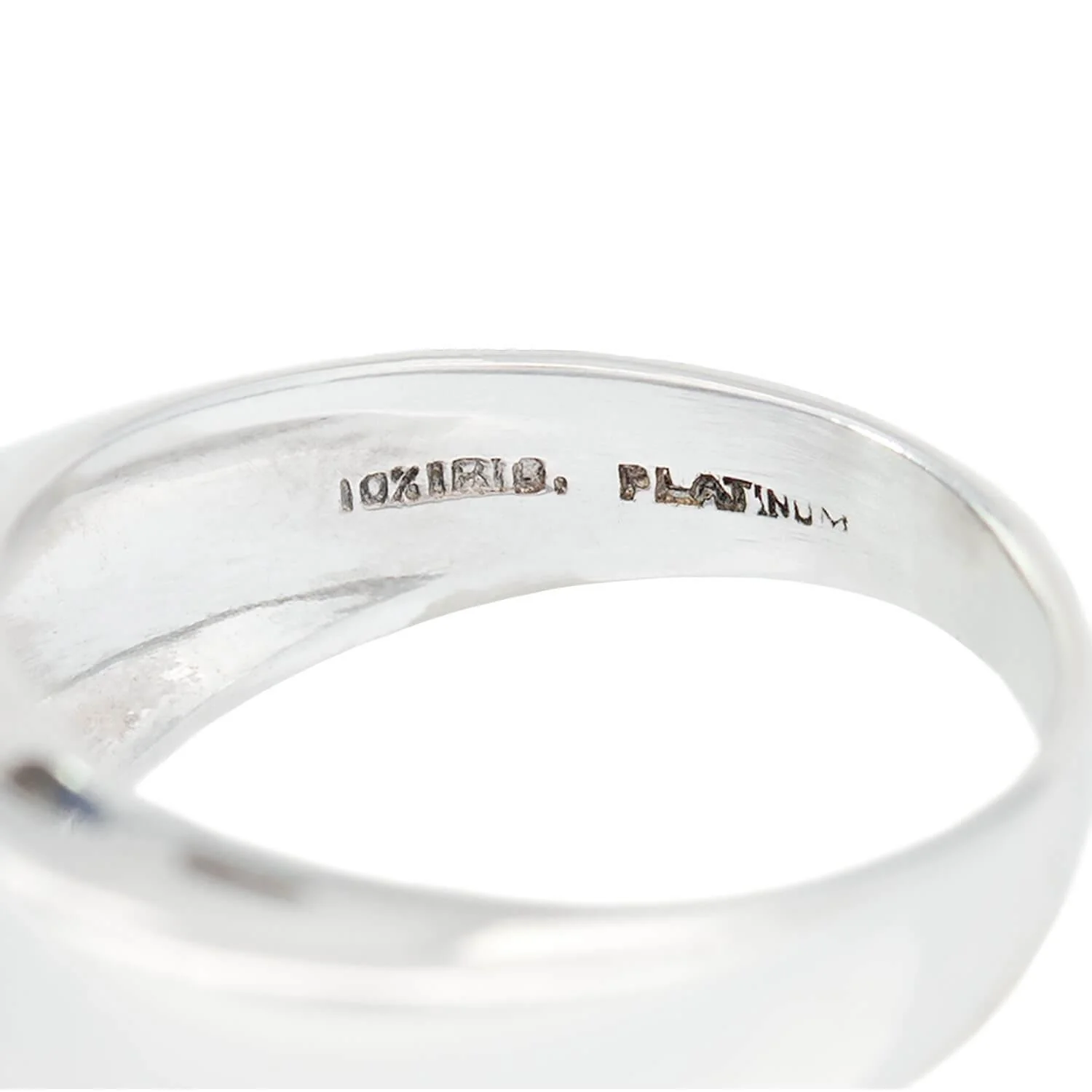 Edwardian Platinum Star Sapphire Flush Mount Ring - Image 6