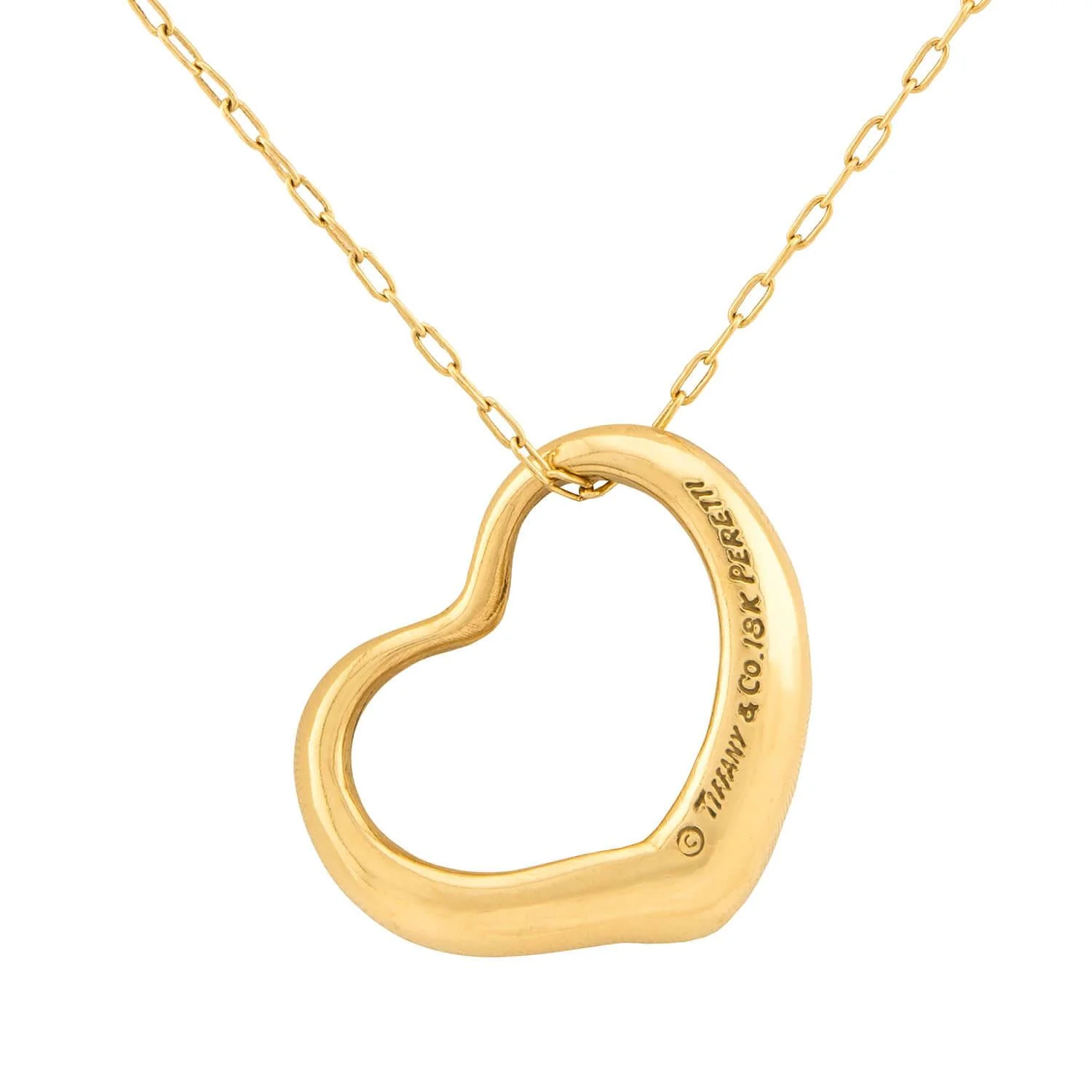 ELSA PERETTI FOR TIFFANY & CO. 18k Open Heart Pendant Necklace - Image 4
