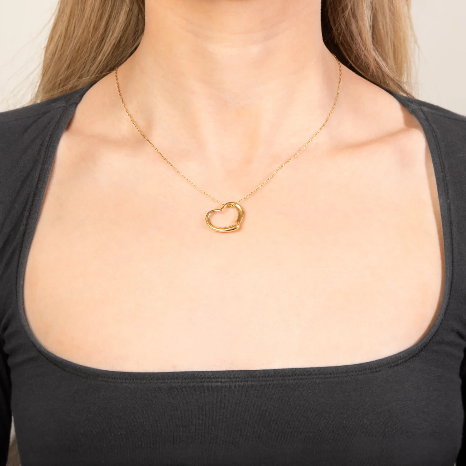 ELSA PERETTI FOR TIFFANY & CO. 18k Open Heart Pendant Necklace - Image 6