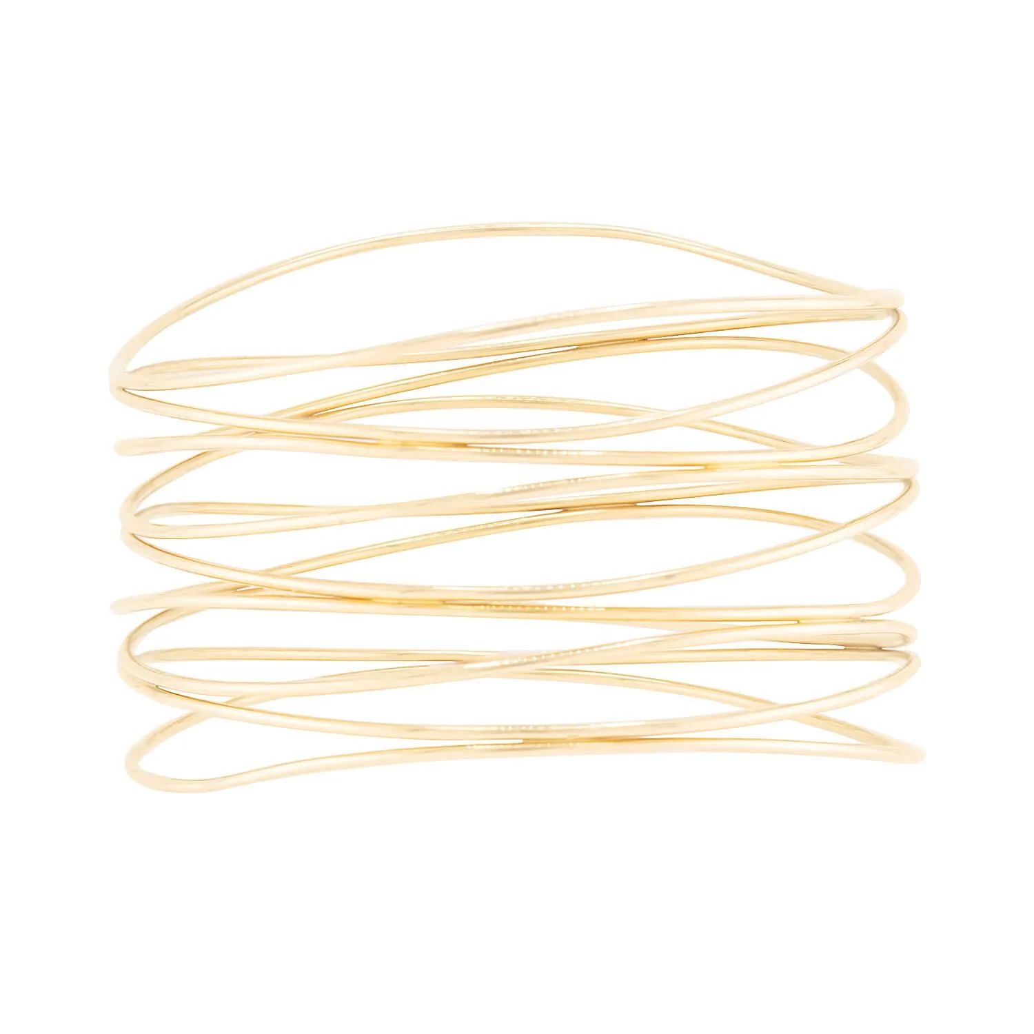 ELSA PERETTI for TIFFANY & CO. Estate 18k Wave Nine-Row Bracelet - Image 2