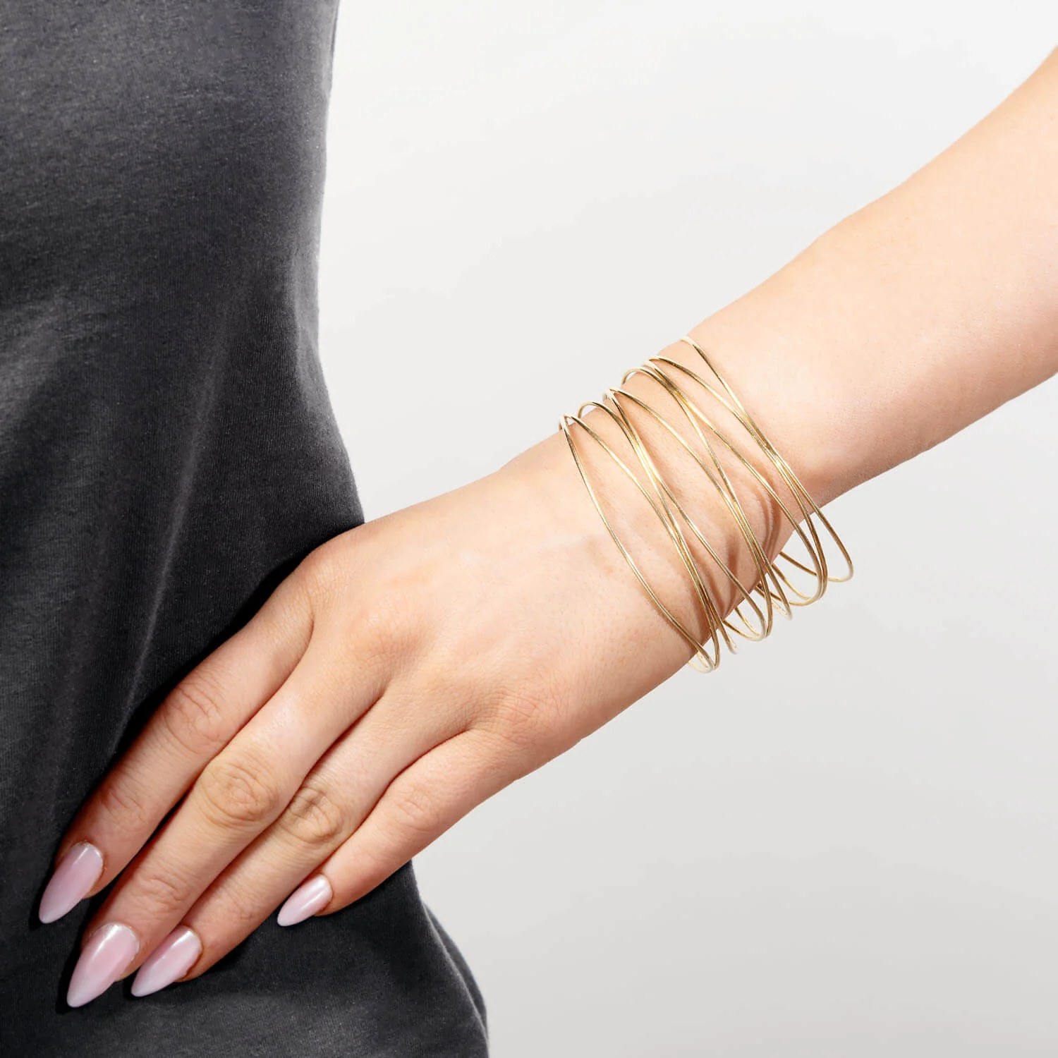 ELSA PERETTI for TIFFANY & CO. Estate 18k Wave Nine-Row Bracelet - Image 6