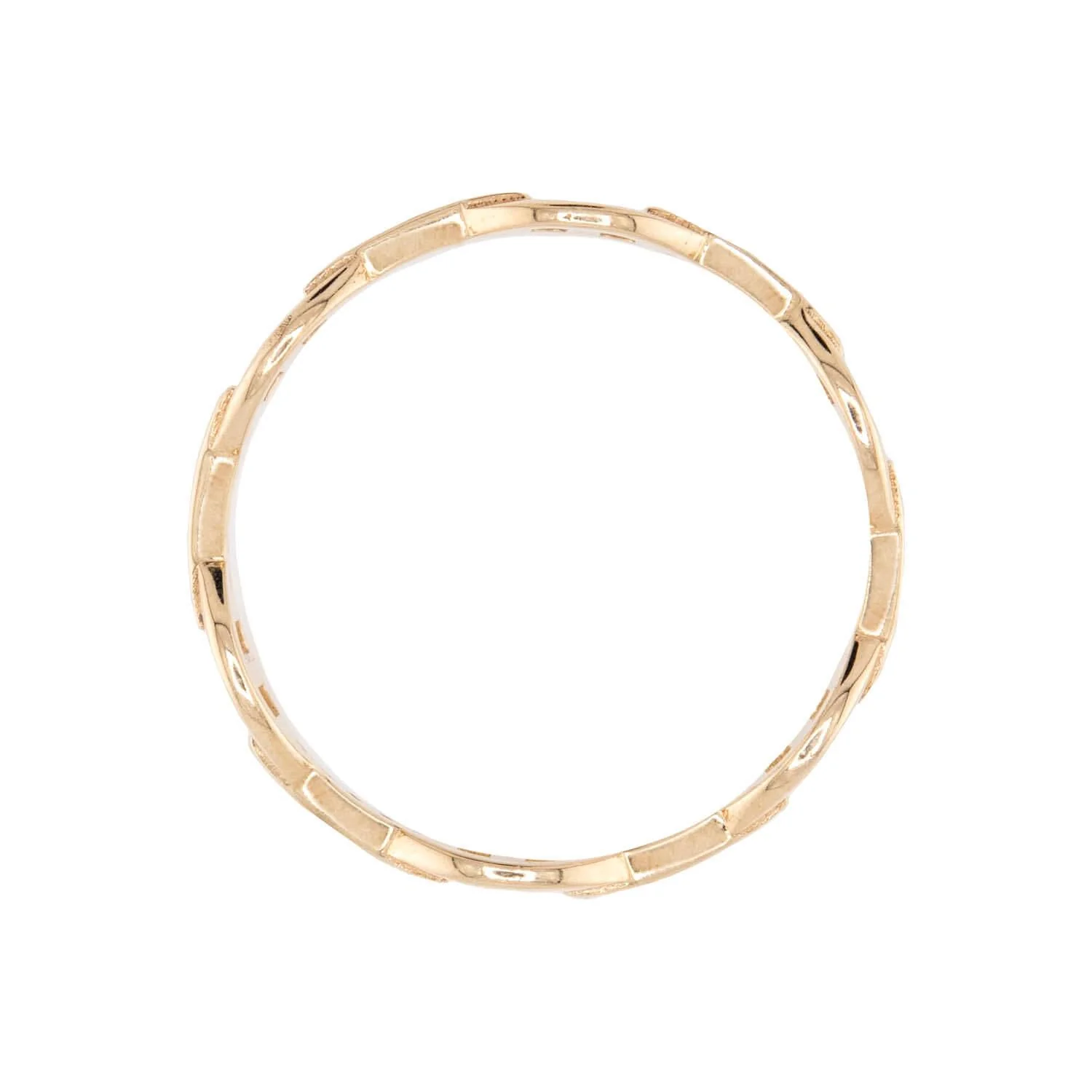 Estate 14k and Diamond Anchor Link Ring - Image 3
