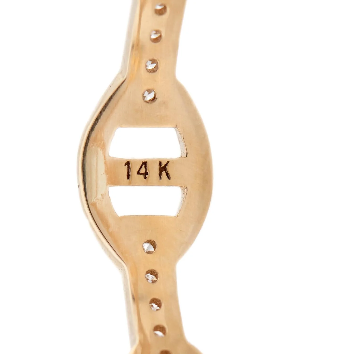 Estate 14k and Diamond Anchor Link Ring - Image 5