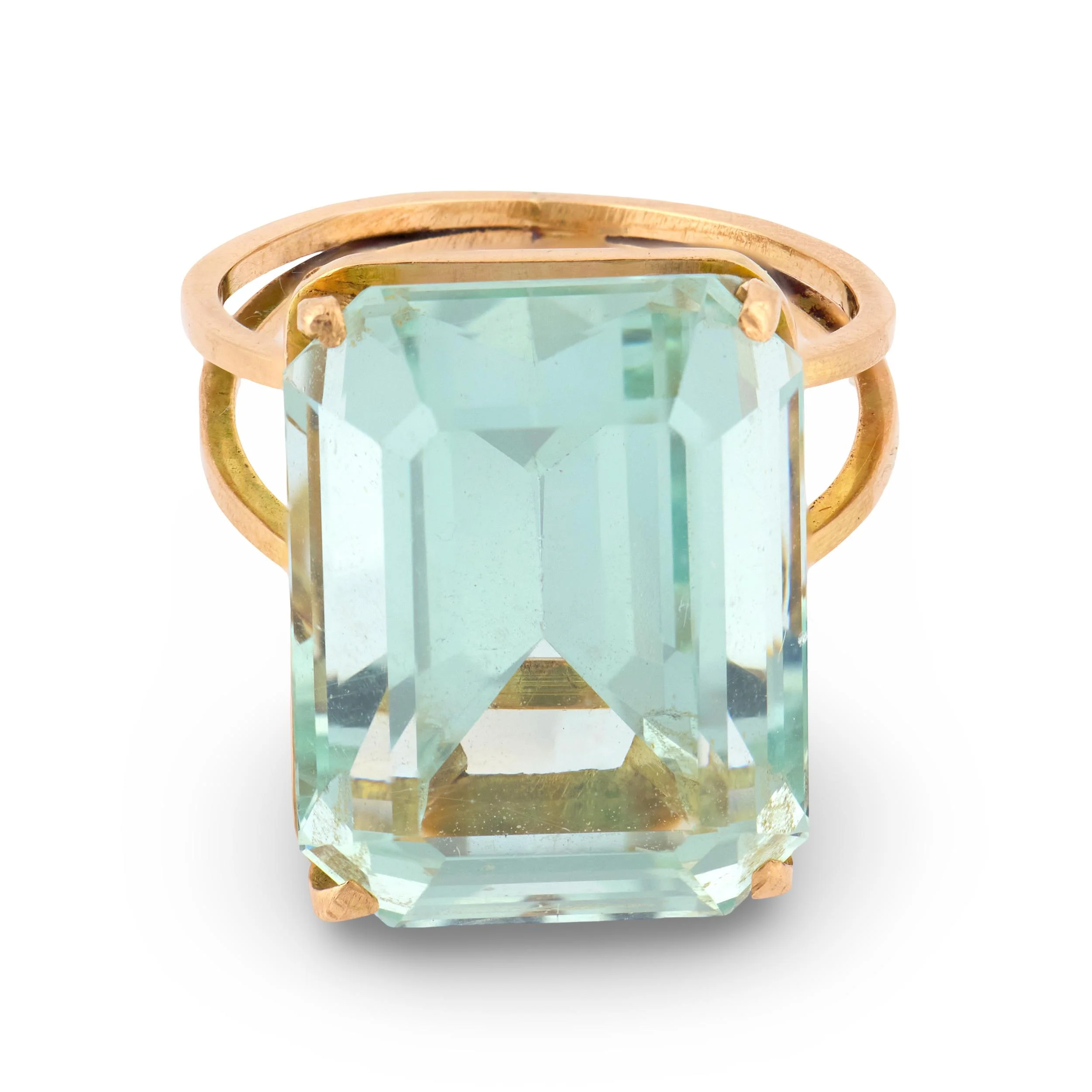 Estate 14k Aqua Ring - Image 2