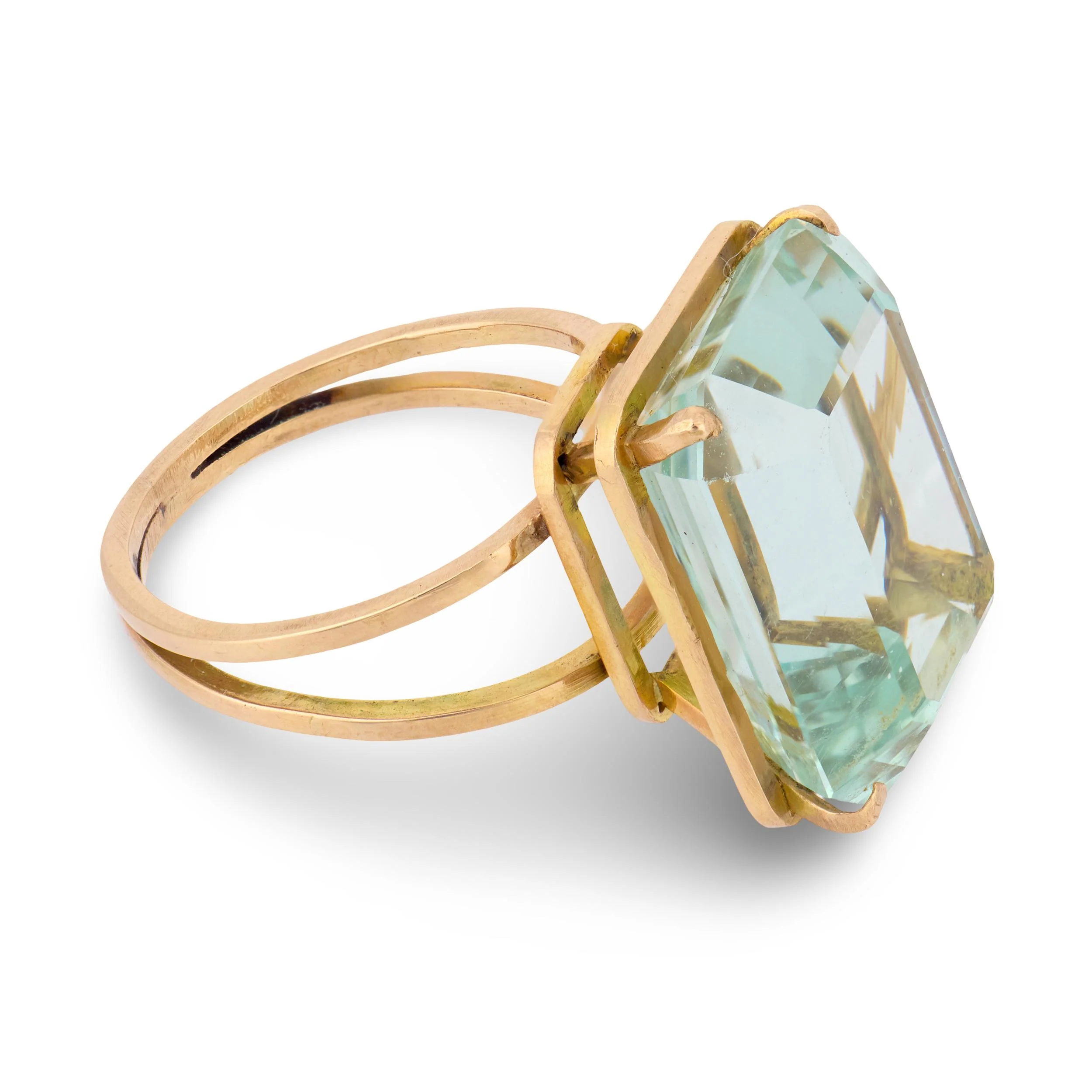 Estate 14k Aqua Ring - Image 3