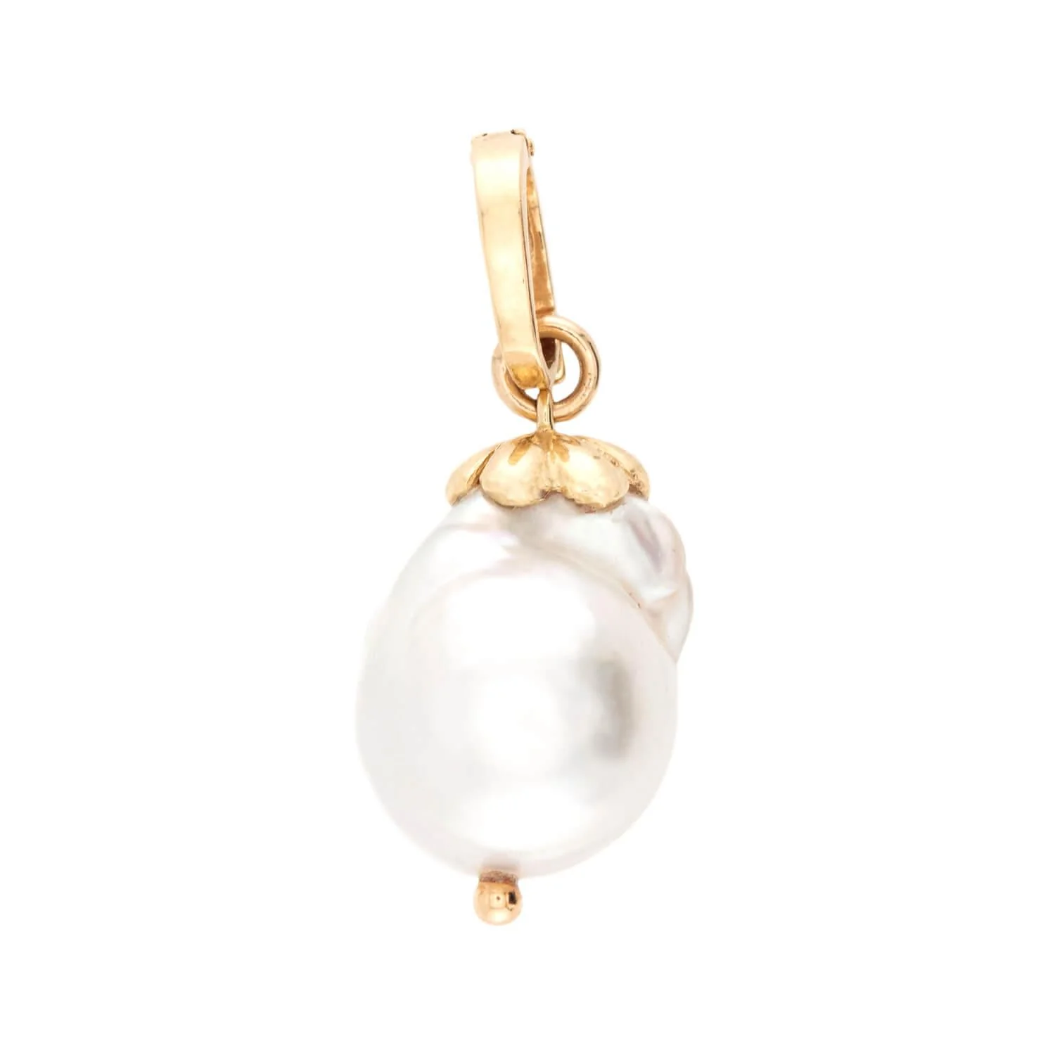 Estate 14k Baroque Pearl Pendant/Charm