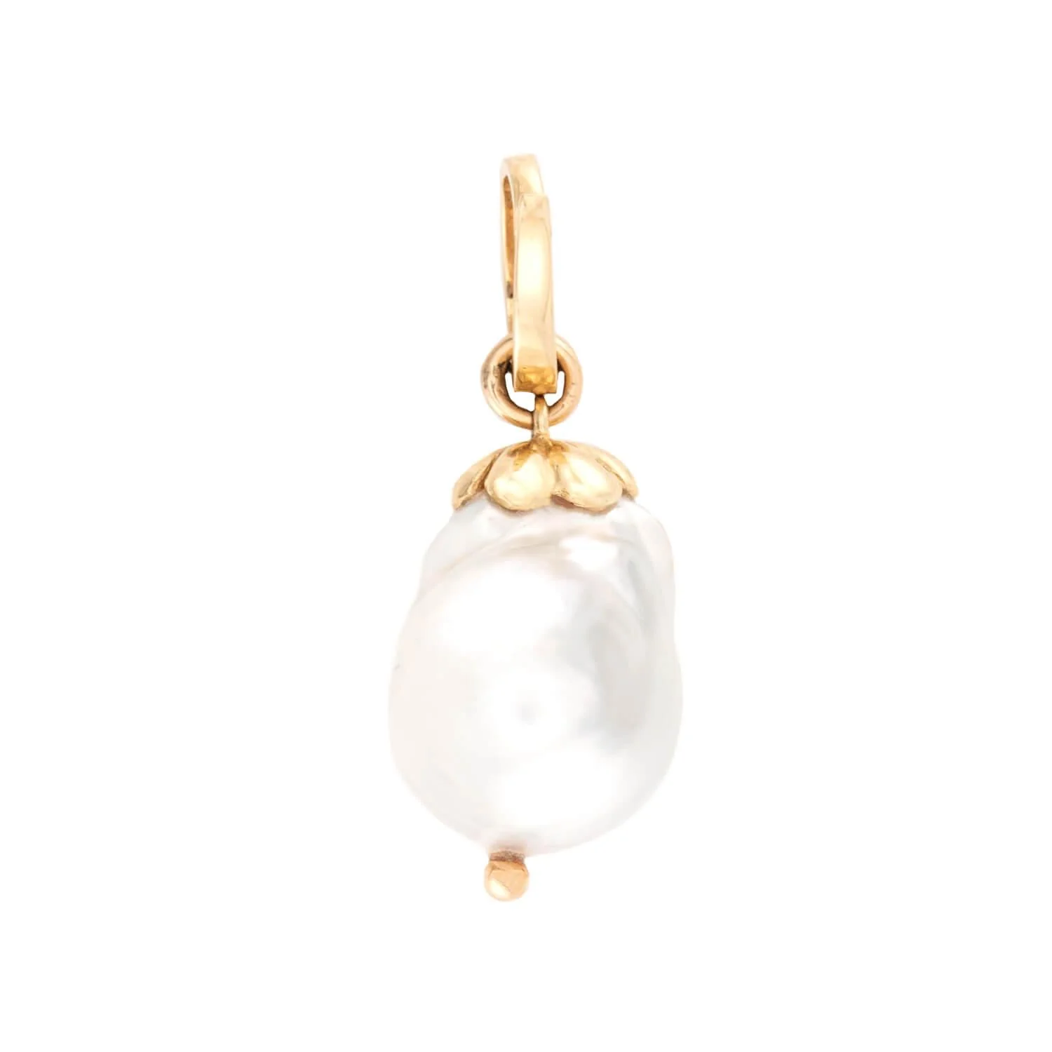 Estate 14k Baroque Pearl Pendant/Charm - Image 3