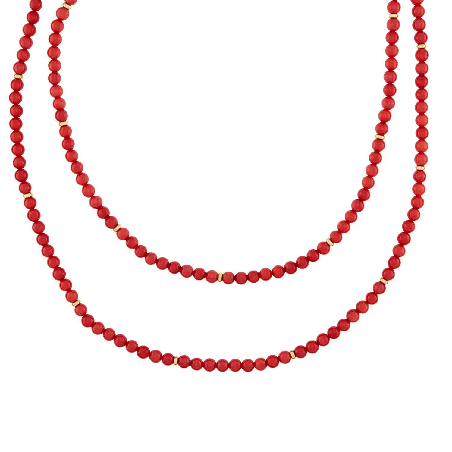 Estate 14k Coral Bead Necklace