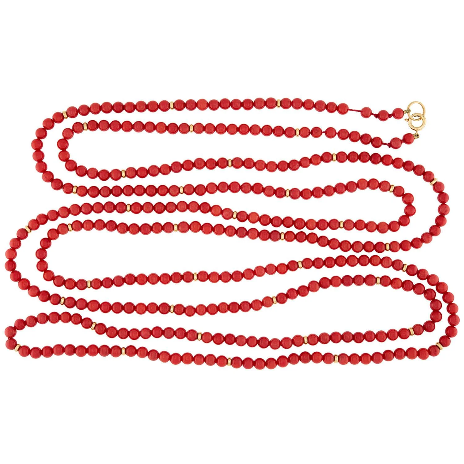 Estate 14k Coral Bead Necklace - Image 2