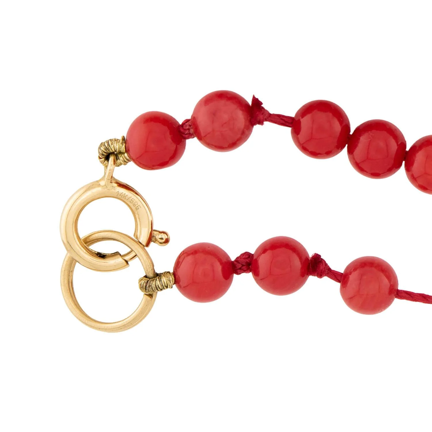 Estate 14k Coral Bead Necklace - Image 4
