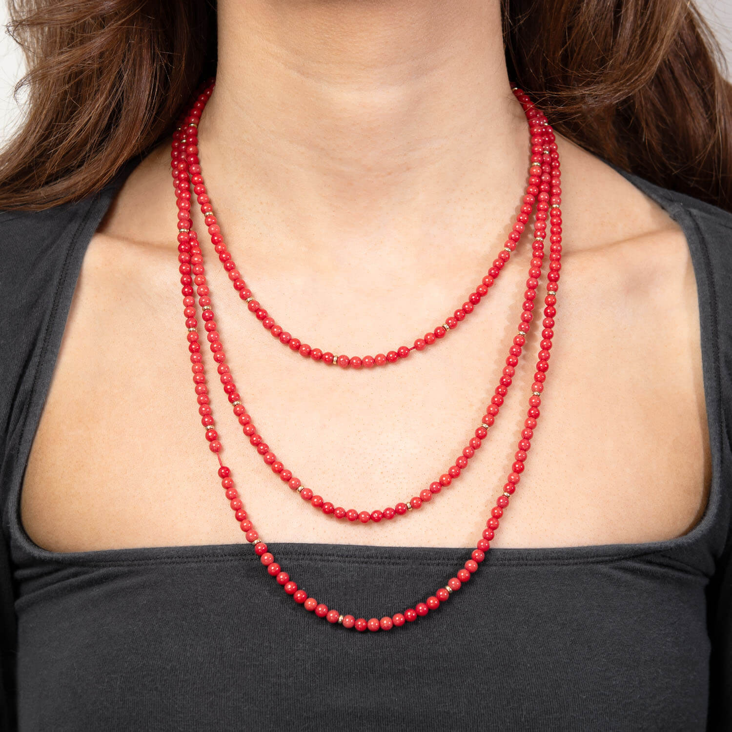 Estate 14k Coral Bead Necklace - Image 5