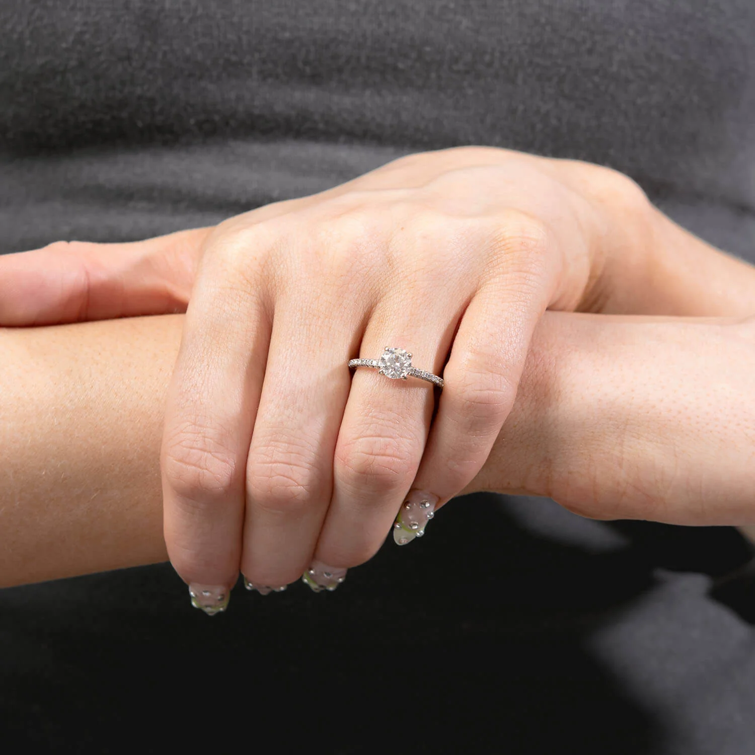 Estate 14k Diamond Engagement Ring 0.96ct - Image 6