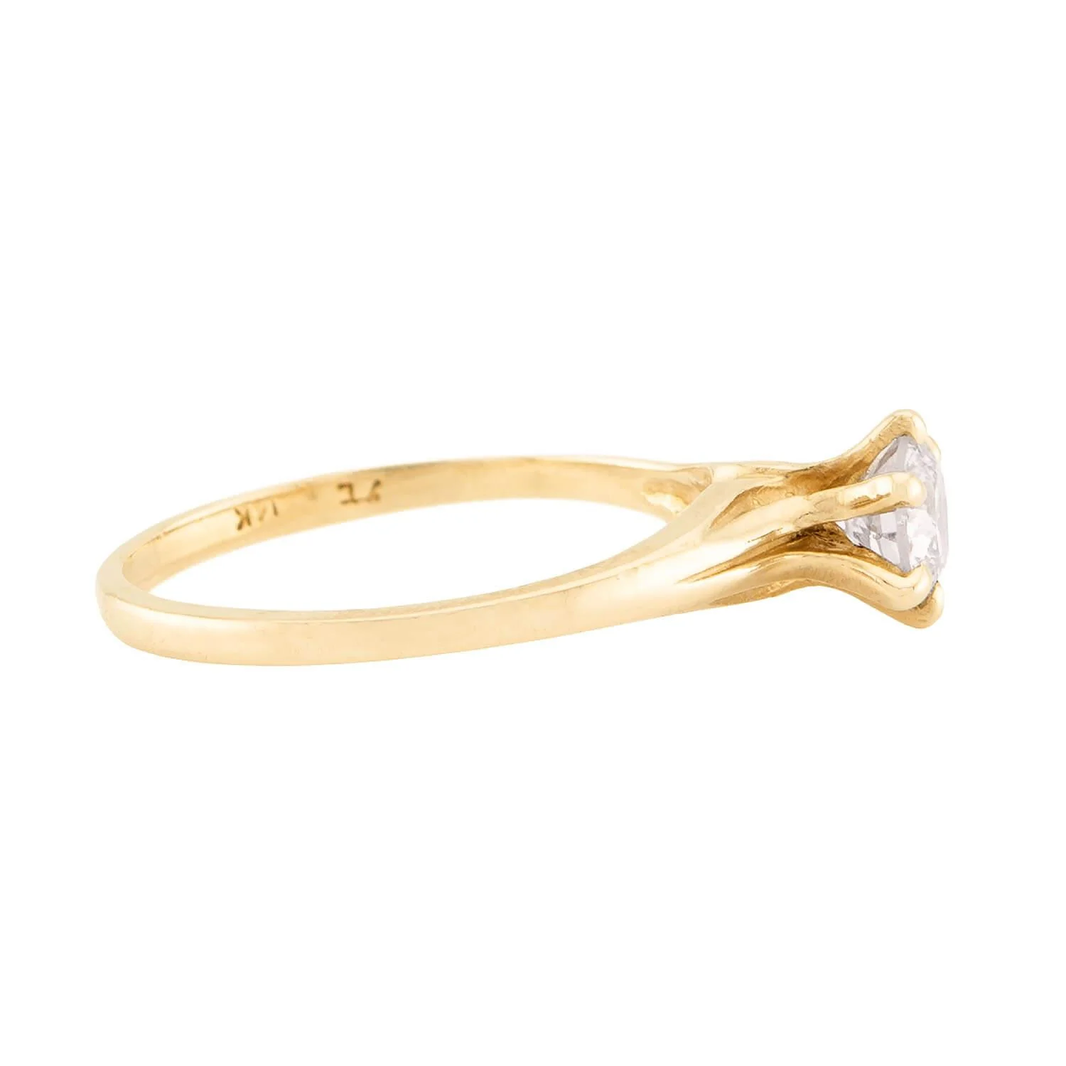Estate 14k Diamond Engagement Ring .54ct - Image 3