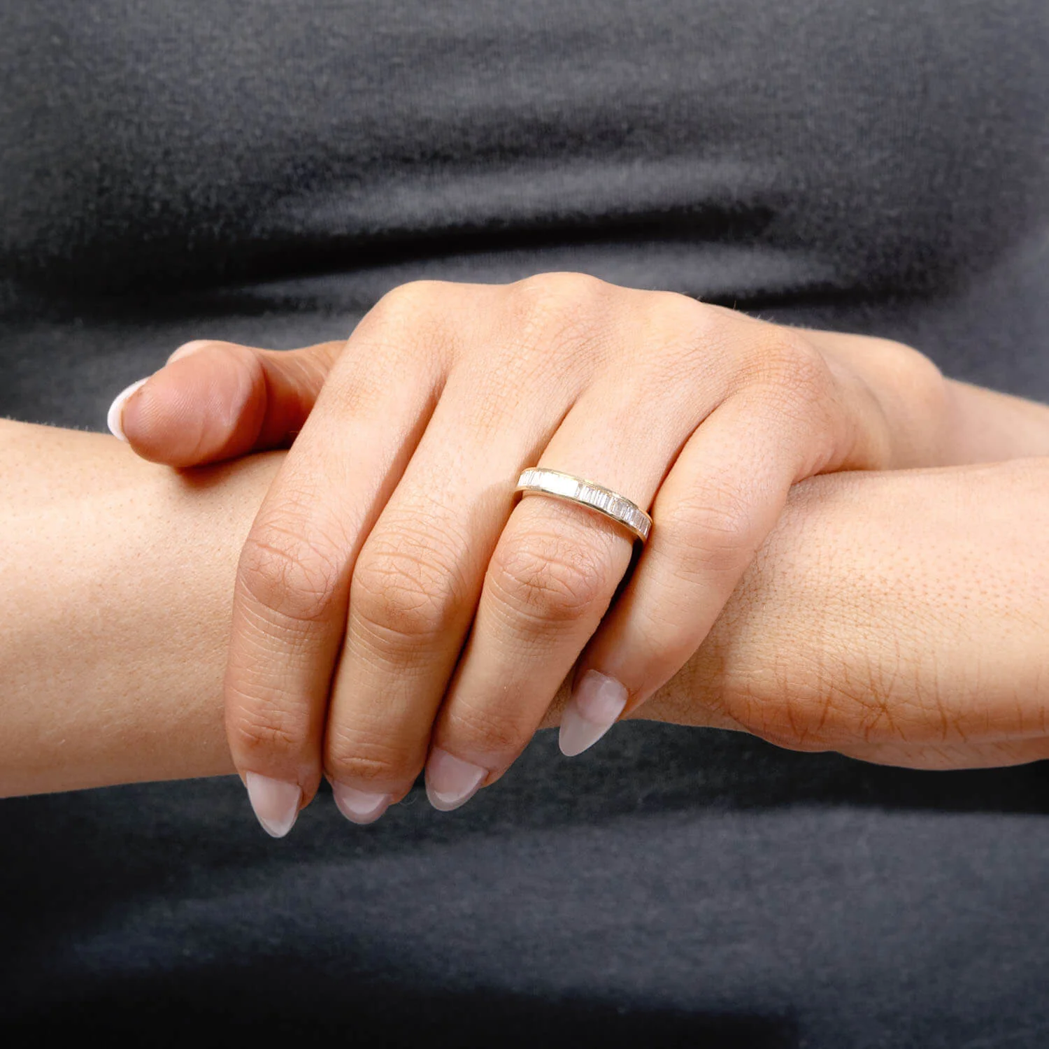Estate 14k Diamond Eternity Band - Image 5