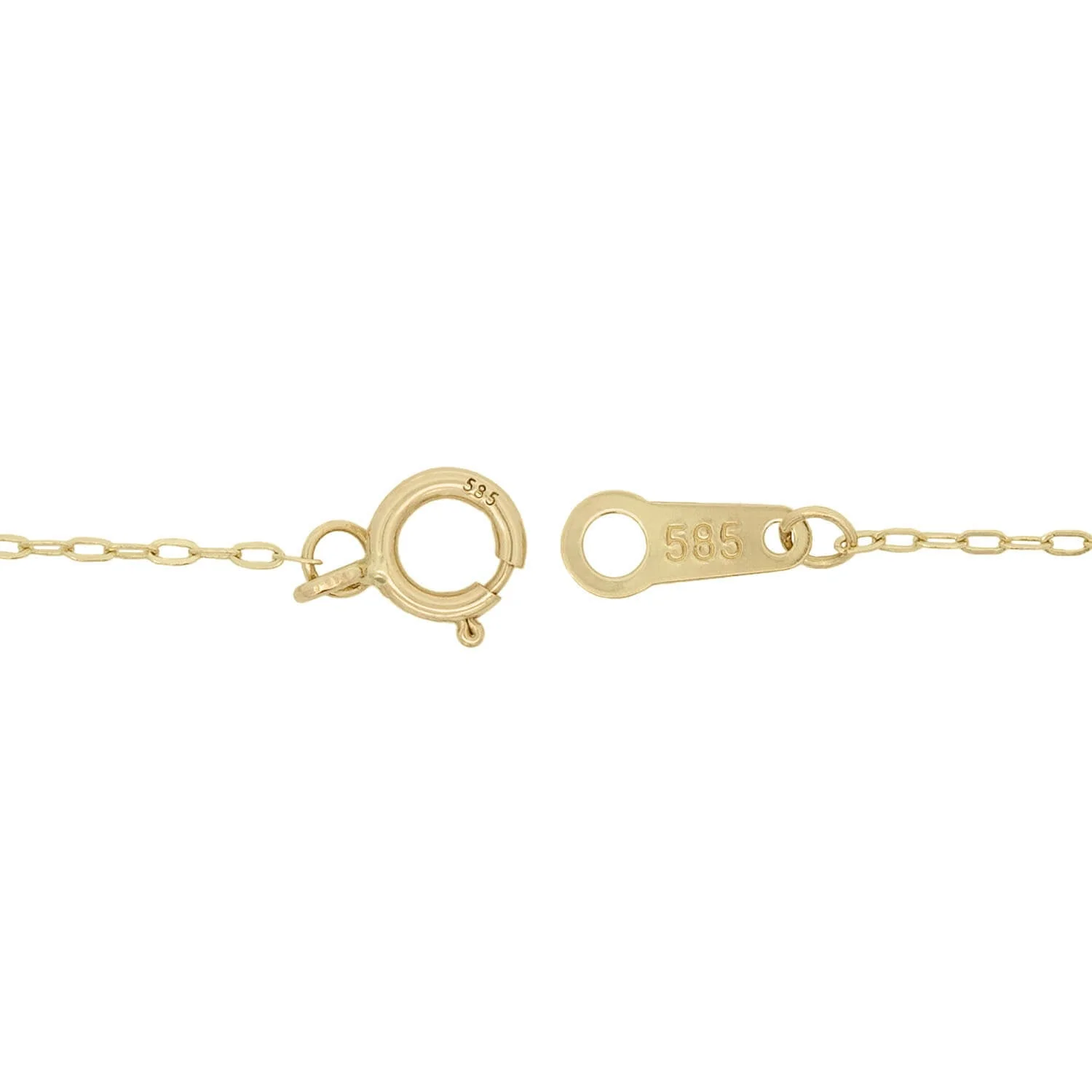Estate 14k Diamond Four Leaf Clover Key Charm Necklace - Image 5