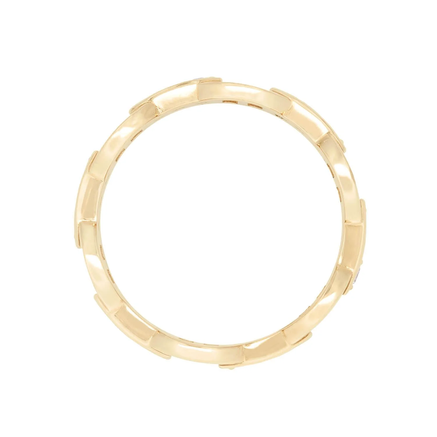 Estate 14k Diamond "Gucci Style" Band - Image 2