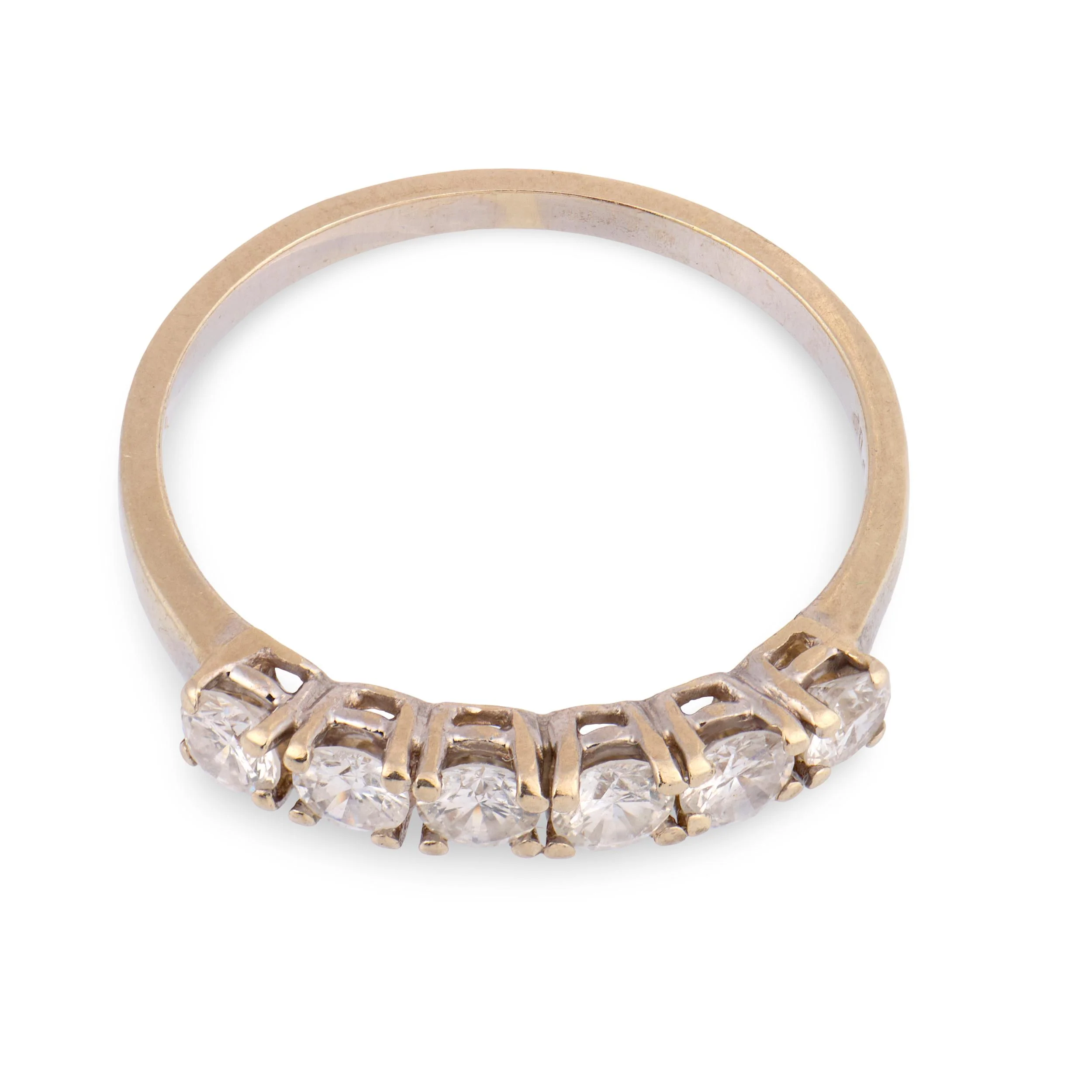 Estate 14k Diamond Half Band - Image 2