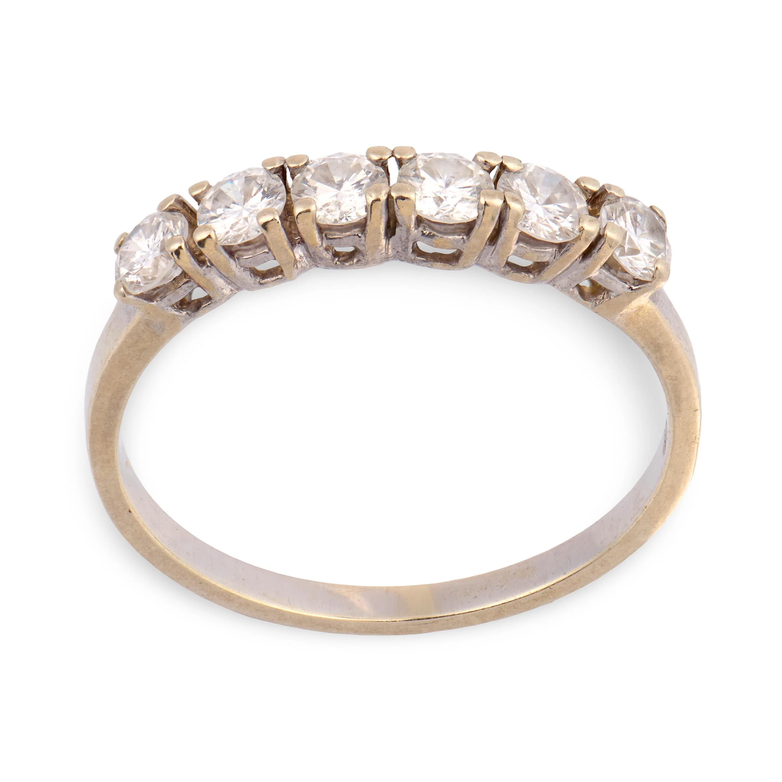 Estate 14k Diamond Half Band - Image 4