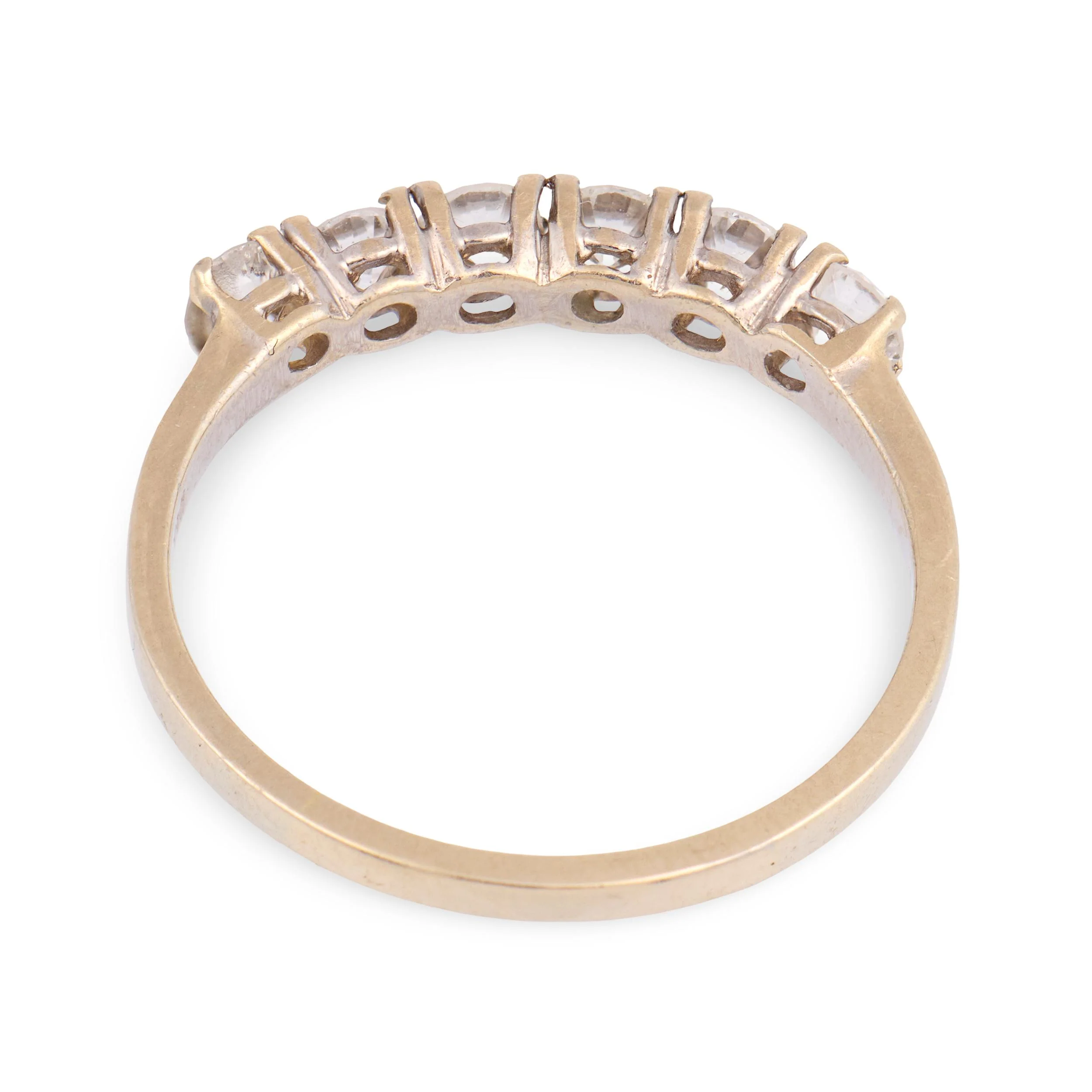 Estate 14k Diamond Half Band - Image 5