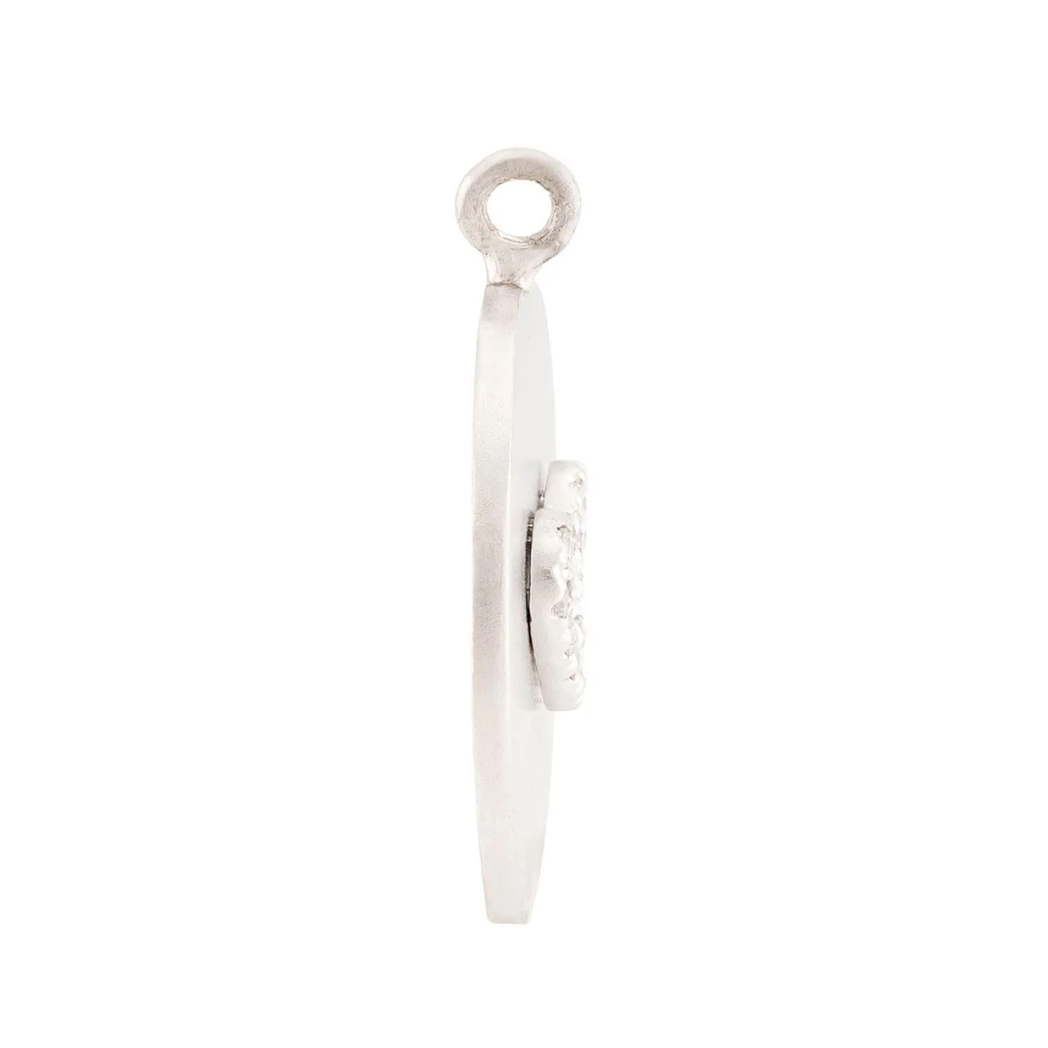 Estate 14k Diamond Heart Disc Pendant - Image 2