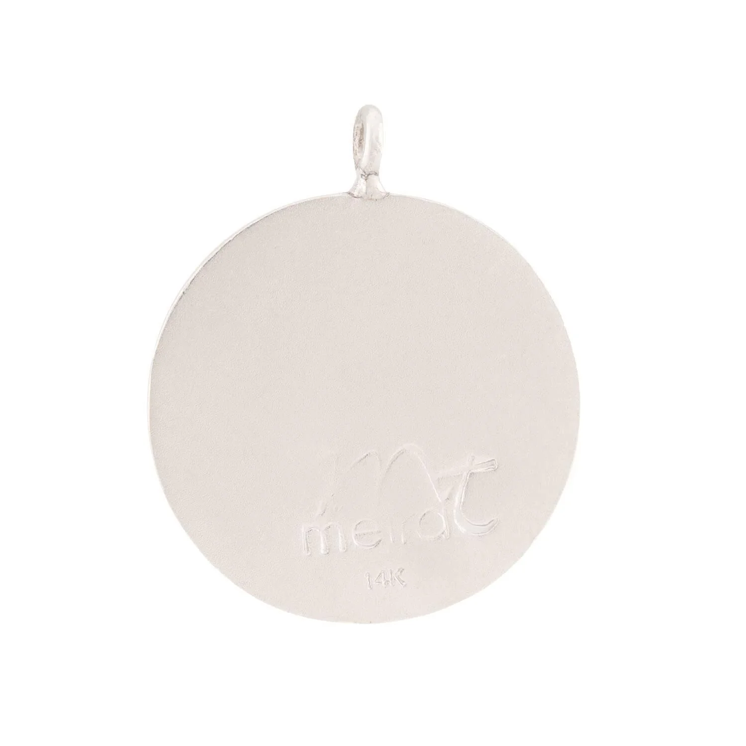 Estate 14k Diamond Heart Disc Pendant - Image 3