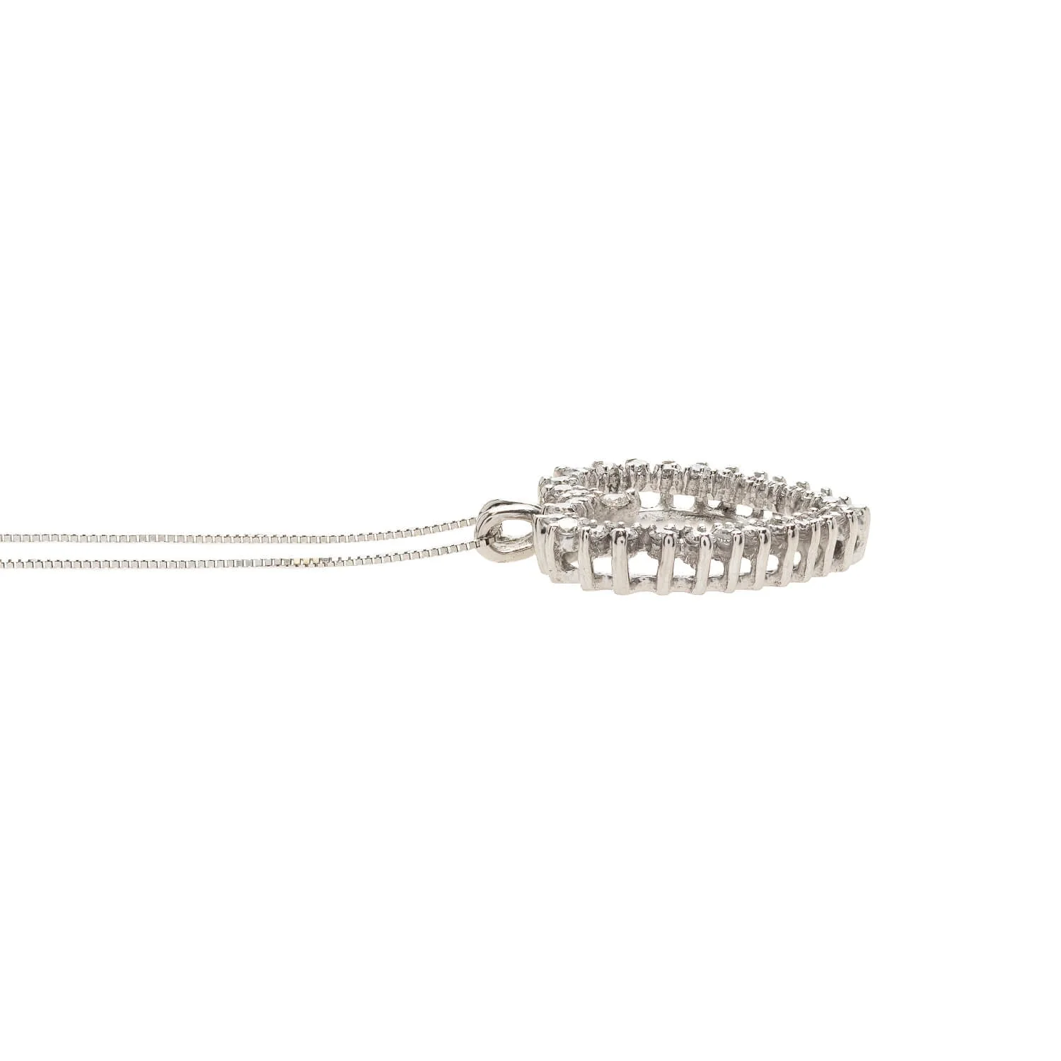 Estate 14k Diamond Heart Necklace .60ctw - Image 3