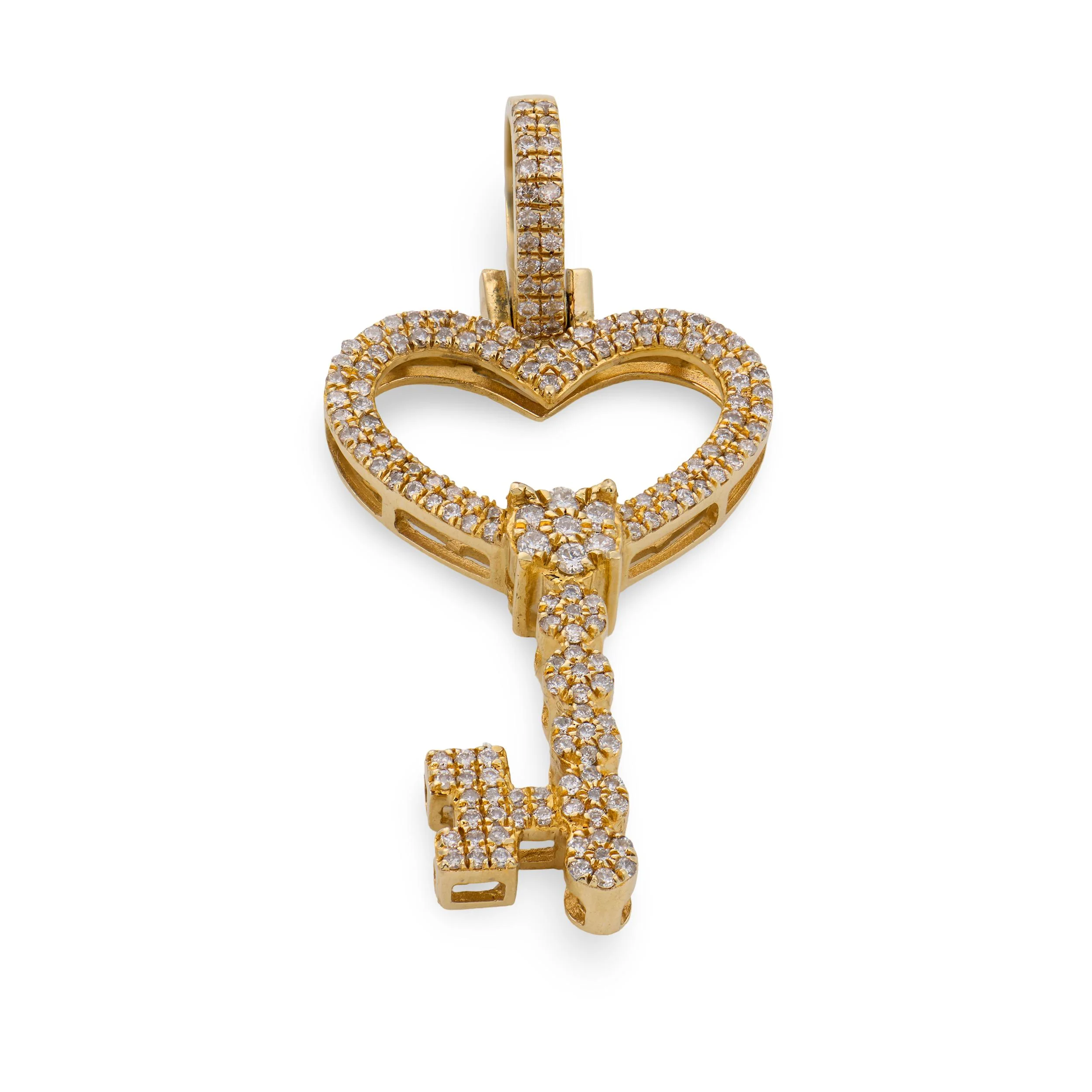 Estate 14k Diamond Key Pendant/Charm - Image 4