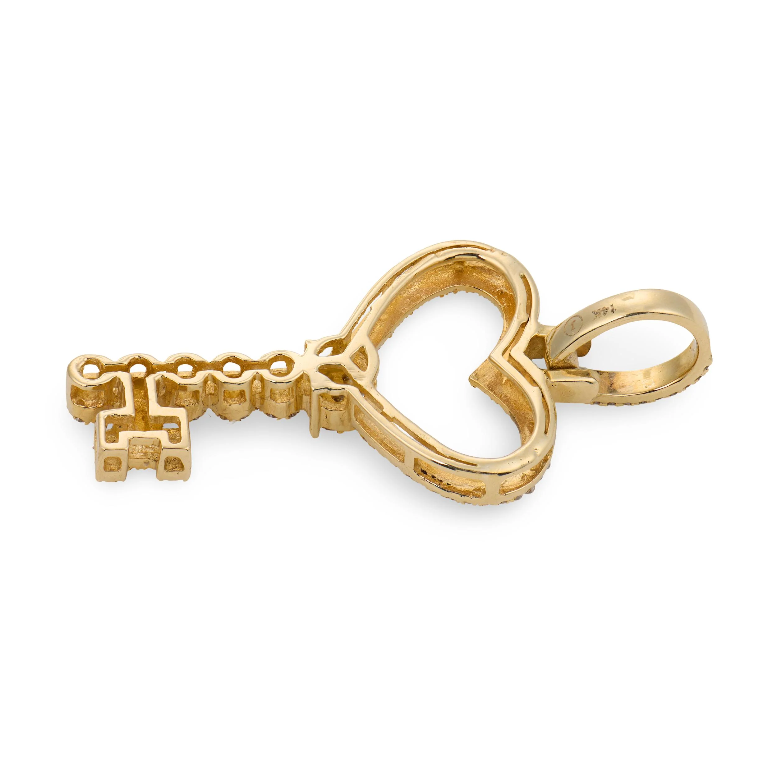 Estate 14k Diamond Key Pendant/Charm - Image 5