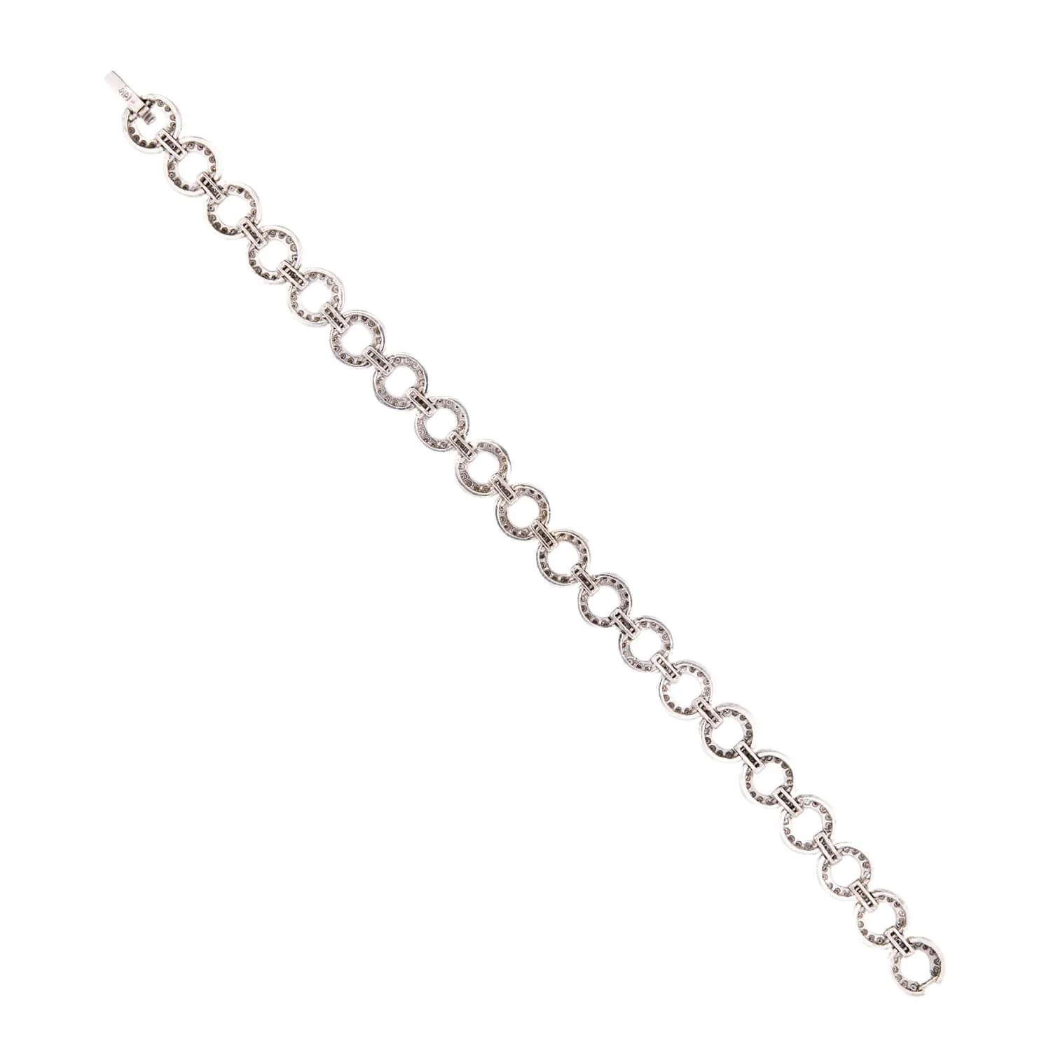 Estate 14k Diamond Link Bracelet - Image 3