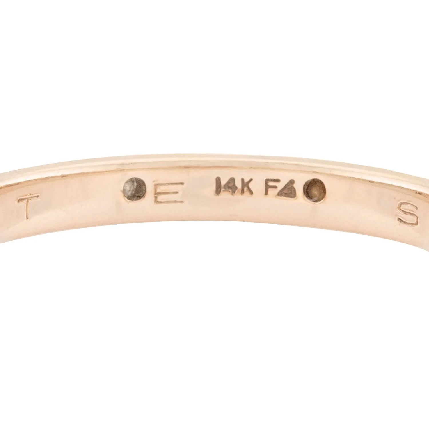 Estate 14k Diamond Mixed Metals Three Band Set - Image 8