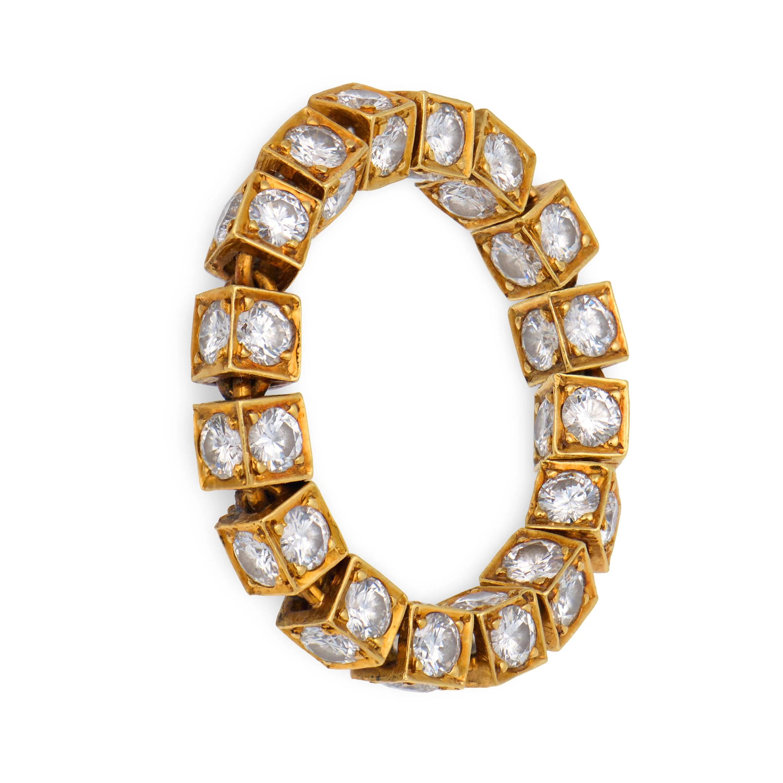 Estate 14k Diamond & Ruby Flexible Eternity Band - Image 4