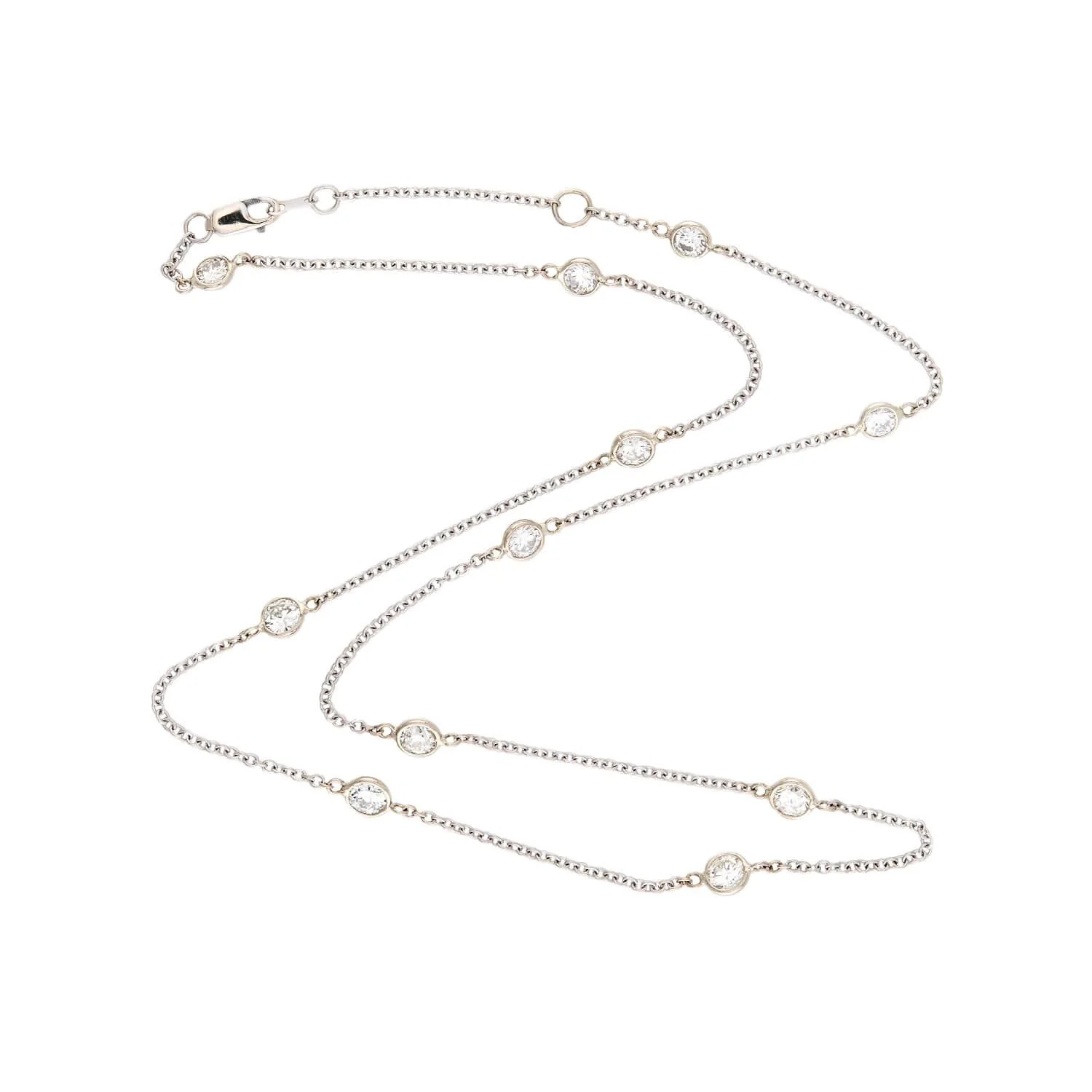 Estate 14k "Diamonds-by-the-Yard" Chain Necklace