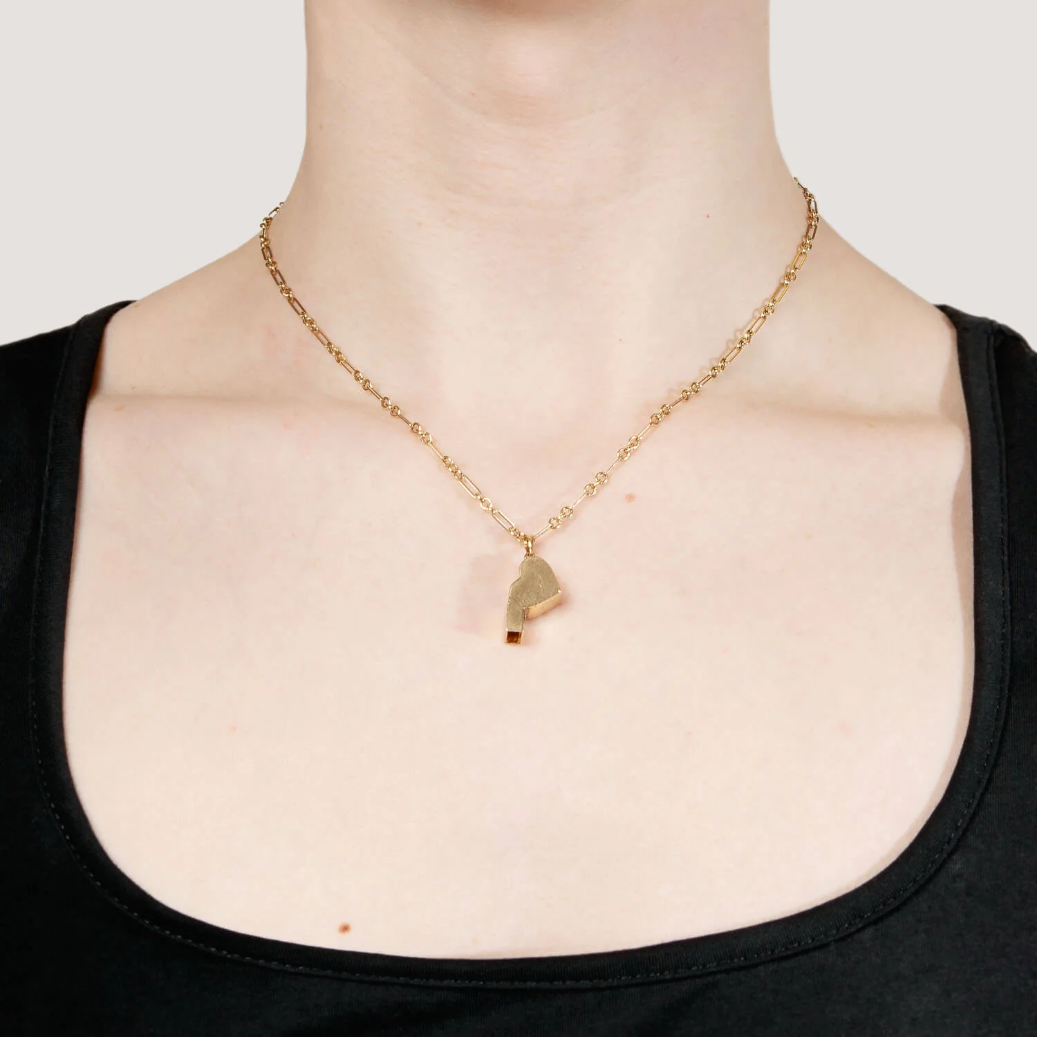 Estate 14k Heart Whistle Charm Necklace - Image 11