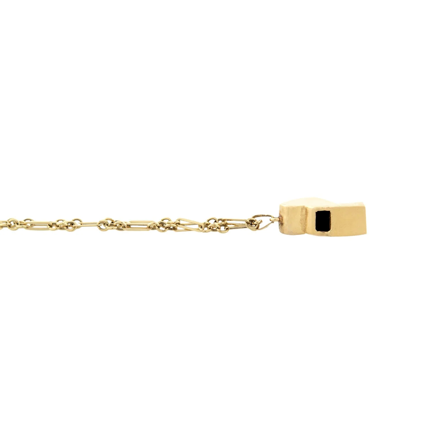 Estate 14k Heart Whistle Charm Necklace - Image 3