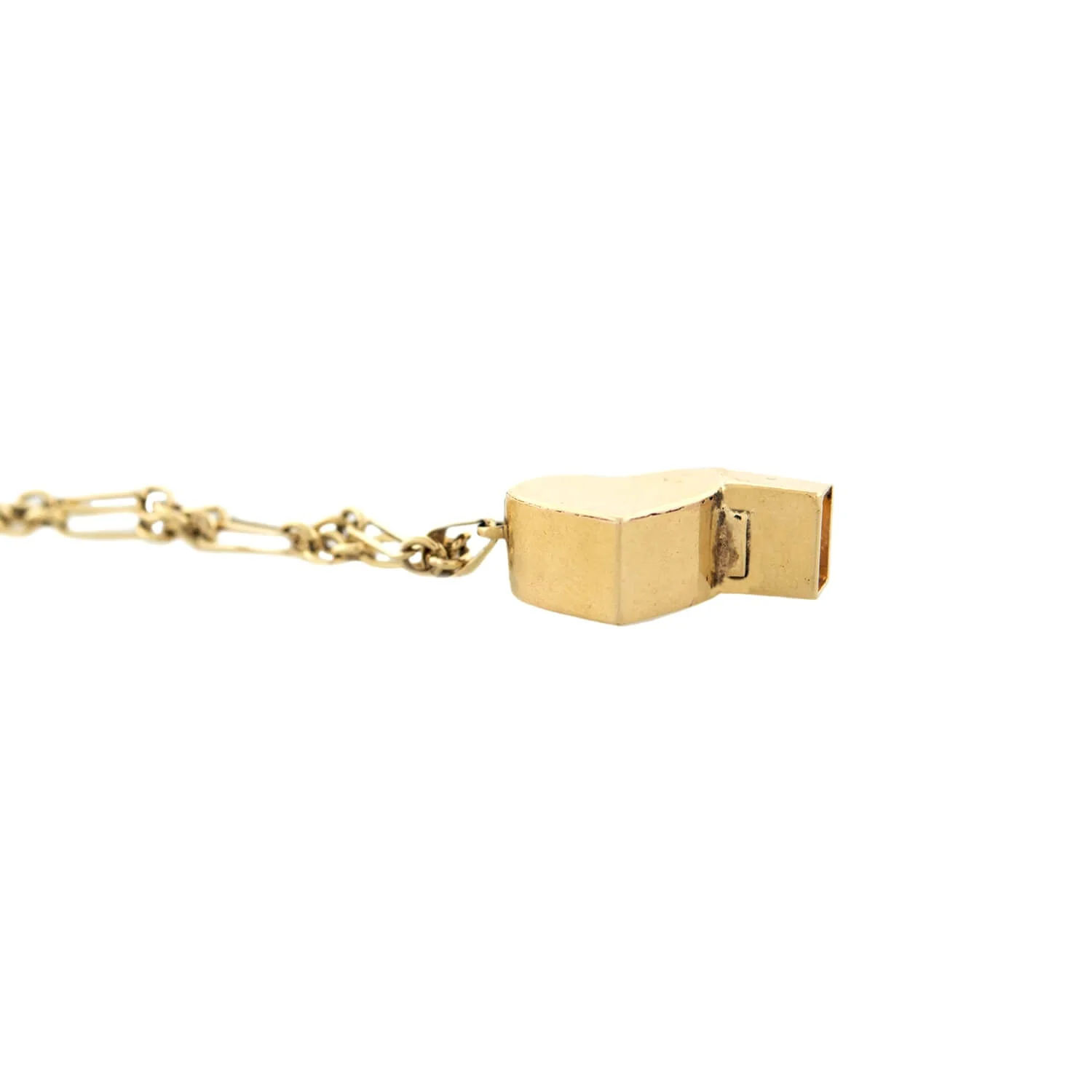 Estate 14k Heart Whistle Charm Necklace - Image 6