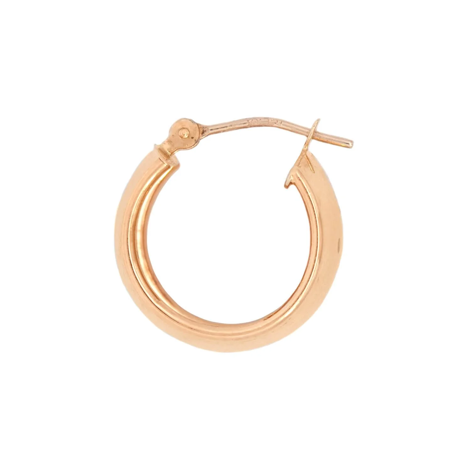 Estate 14k Huggie Hoop Earrings - Image 2
