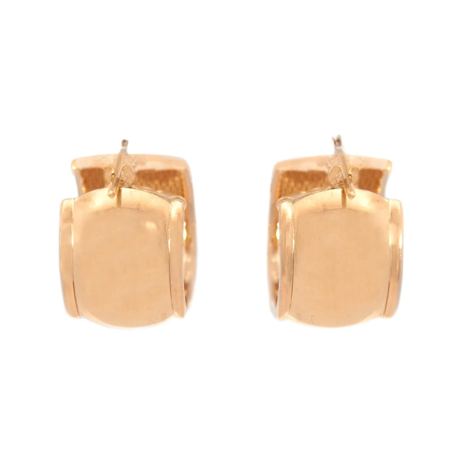 Estate 14k Huggie Hoop Earrings - Image 3