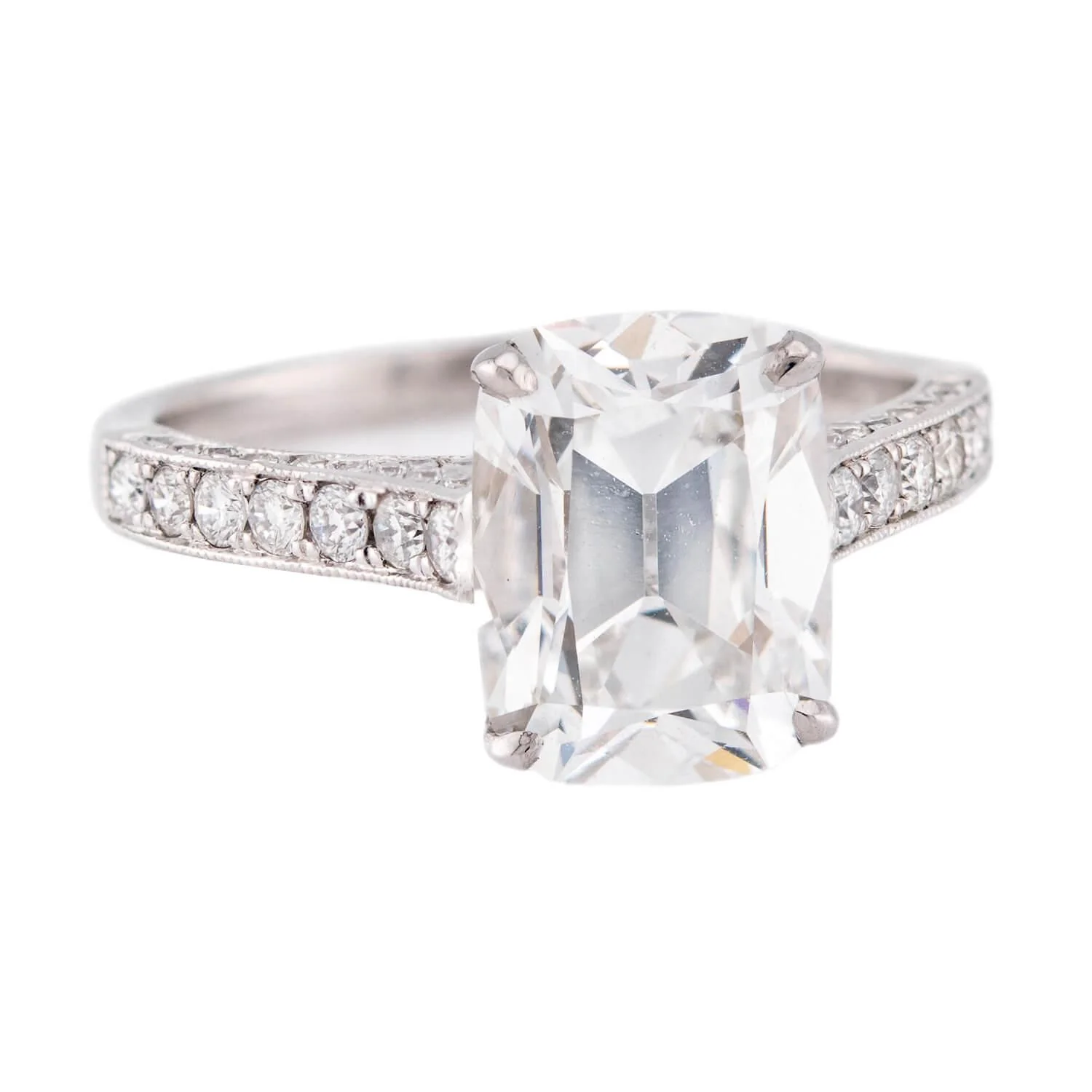 Estate 14k Lab. Diamond Engagement Ring 3.70ct - Image 2