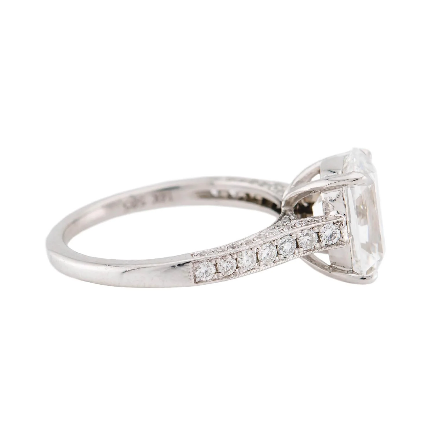 Estate 14k Lab. Diamond Engagement Ring 3.70ct - Image 3