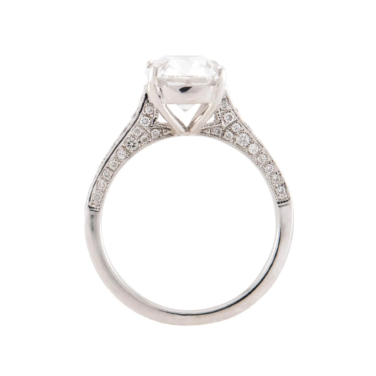 Estate 14k Lab. Diamond Engagement Ring 3.70ct - Image 4