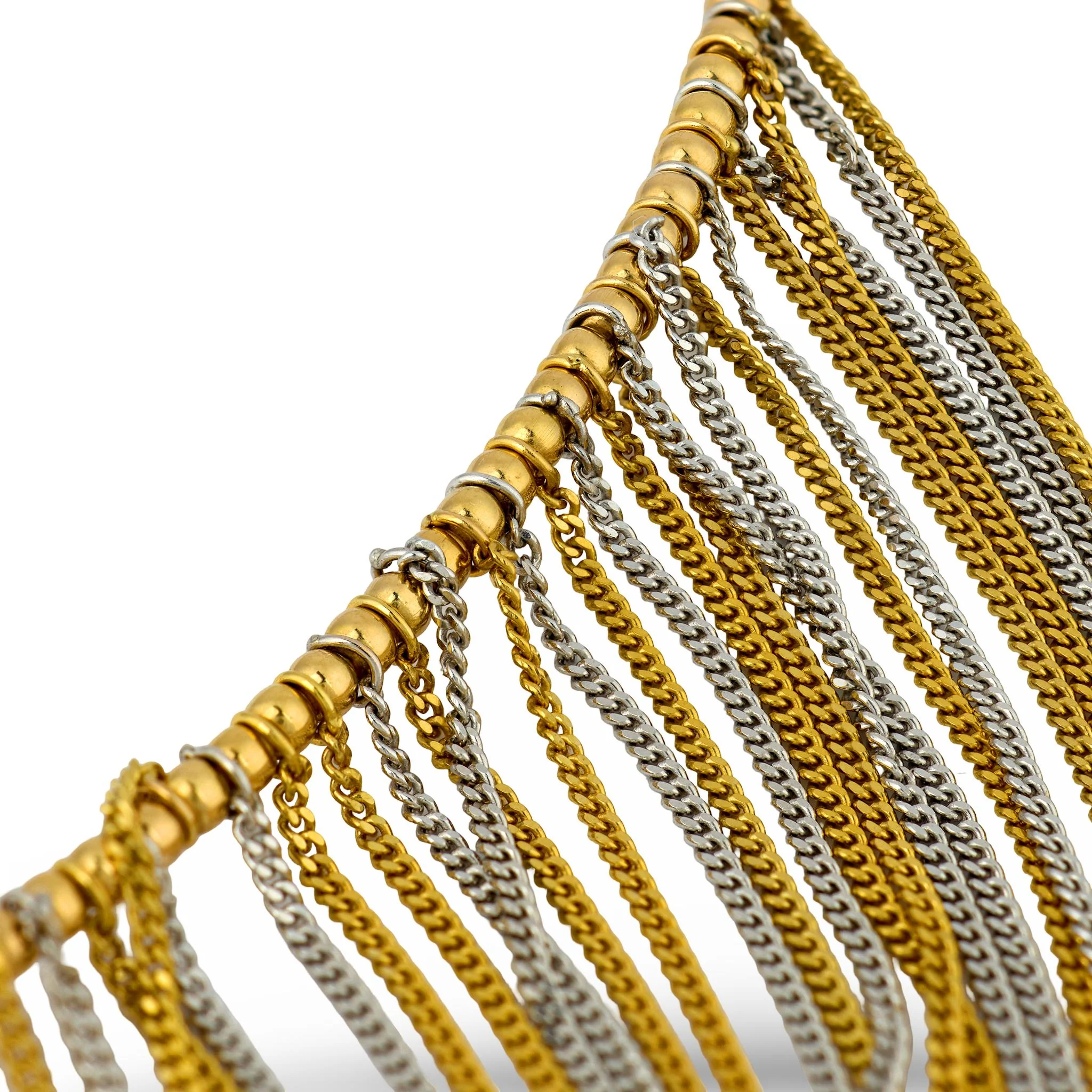 Estate 14k Mixed Metal Collar Necklace - Image 6