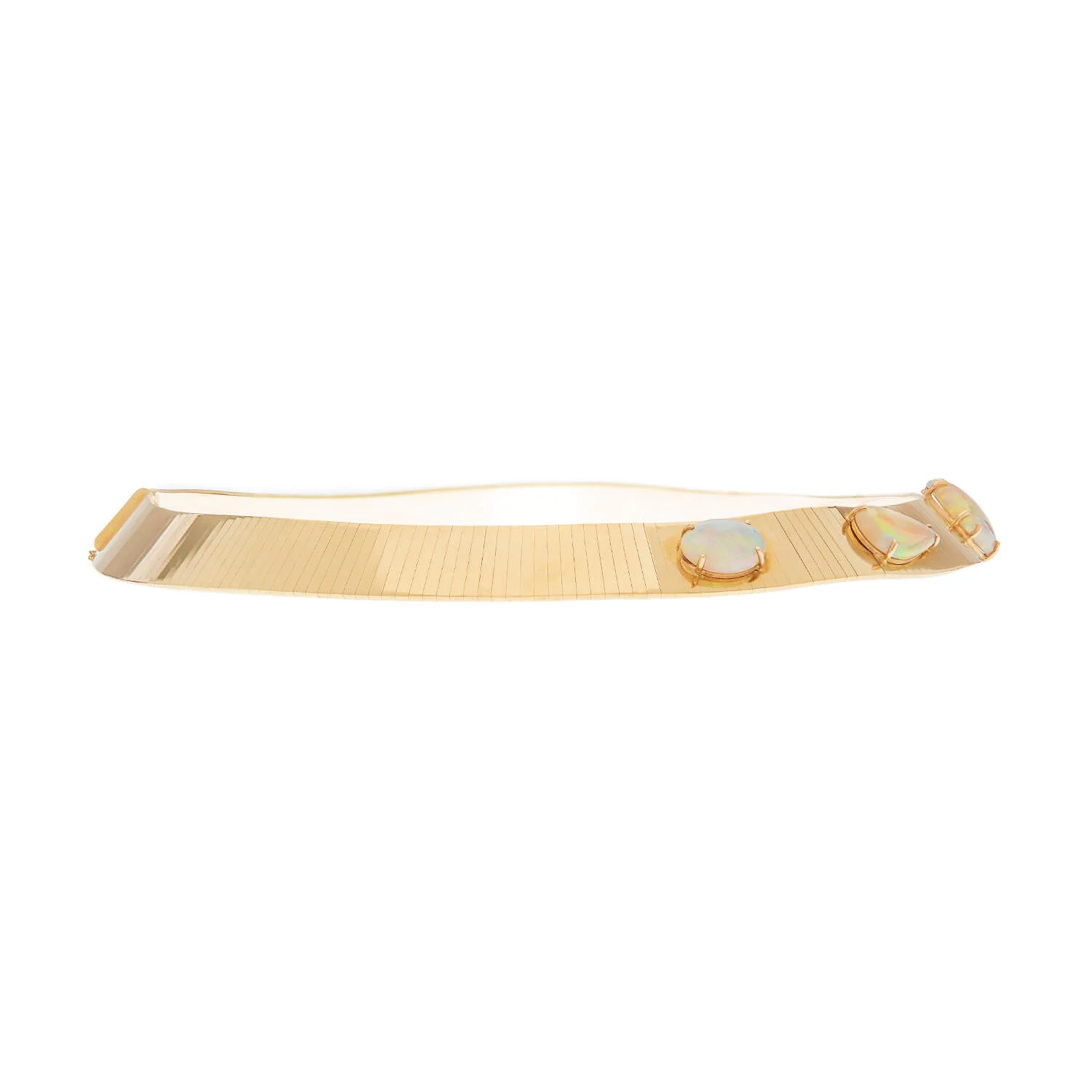 Estate 14k Opal Collar Style Choker Necklace - Image 5