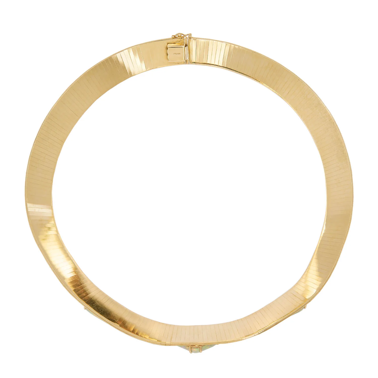 Estate 14k Opal Collar Style Choker Necklace - Image 6