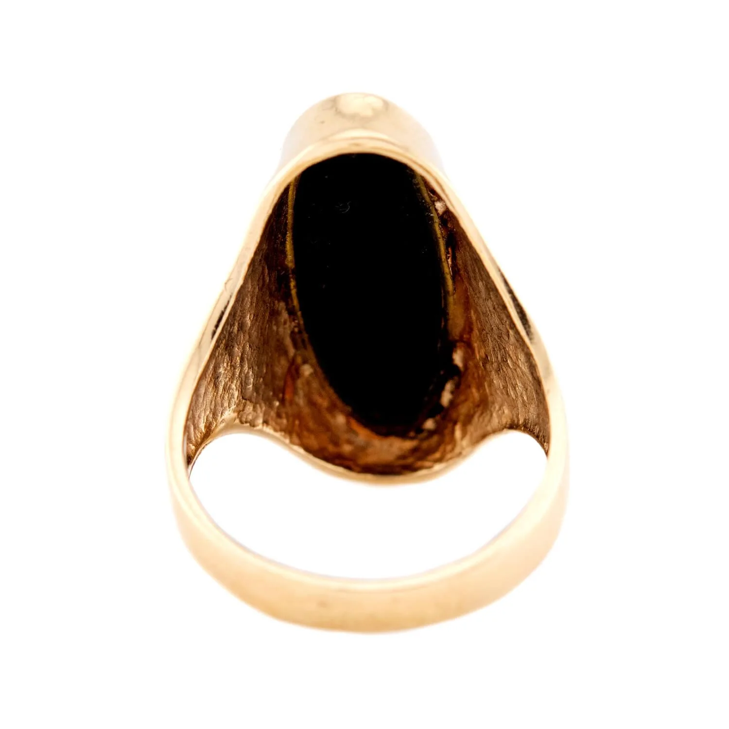 Estate 14k Black Opal Navette Ring - Image 5