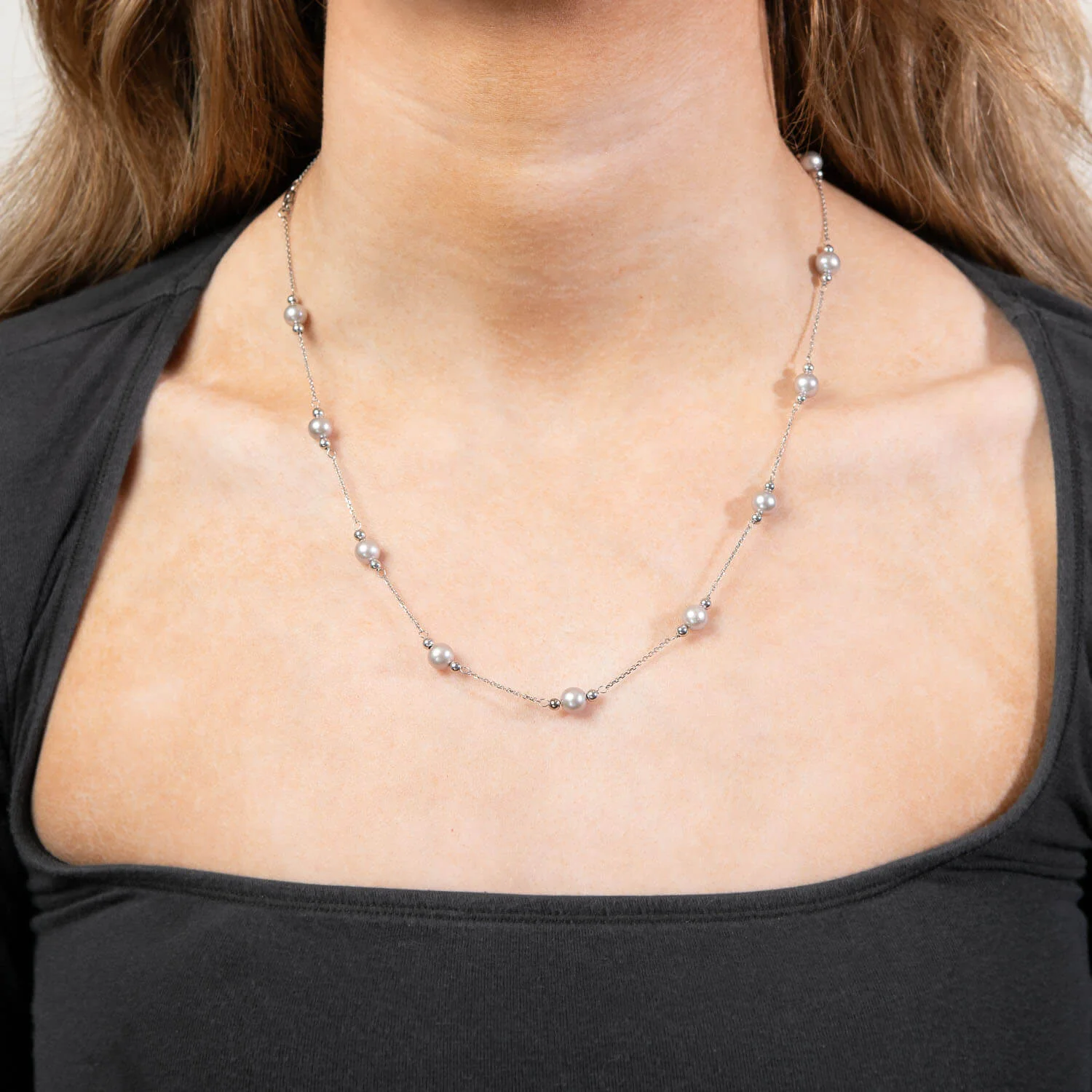 Estate 14k Pearl Chain Necklace - Image 5